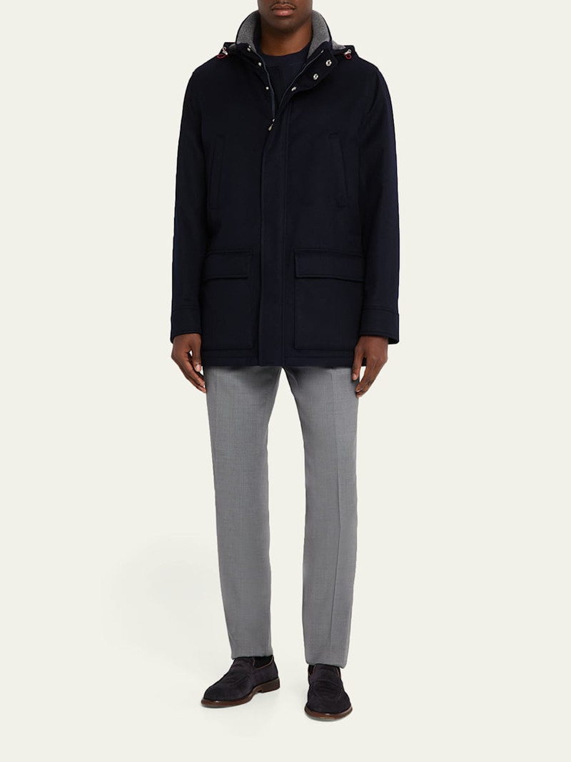 Brunello Cucinelli Men's Cashmere Hooded Coat outlook