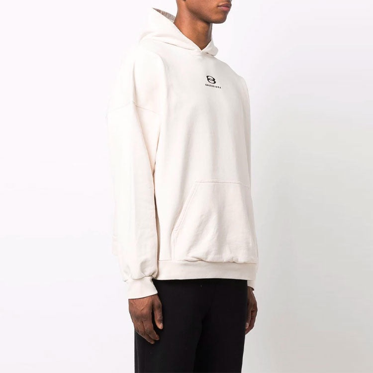 Balenciaga Unity Hoodie Wide Fit 'Light Beige Black' 674986TLVG19054 - 3