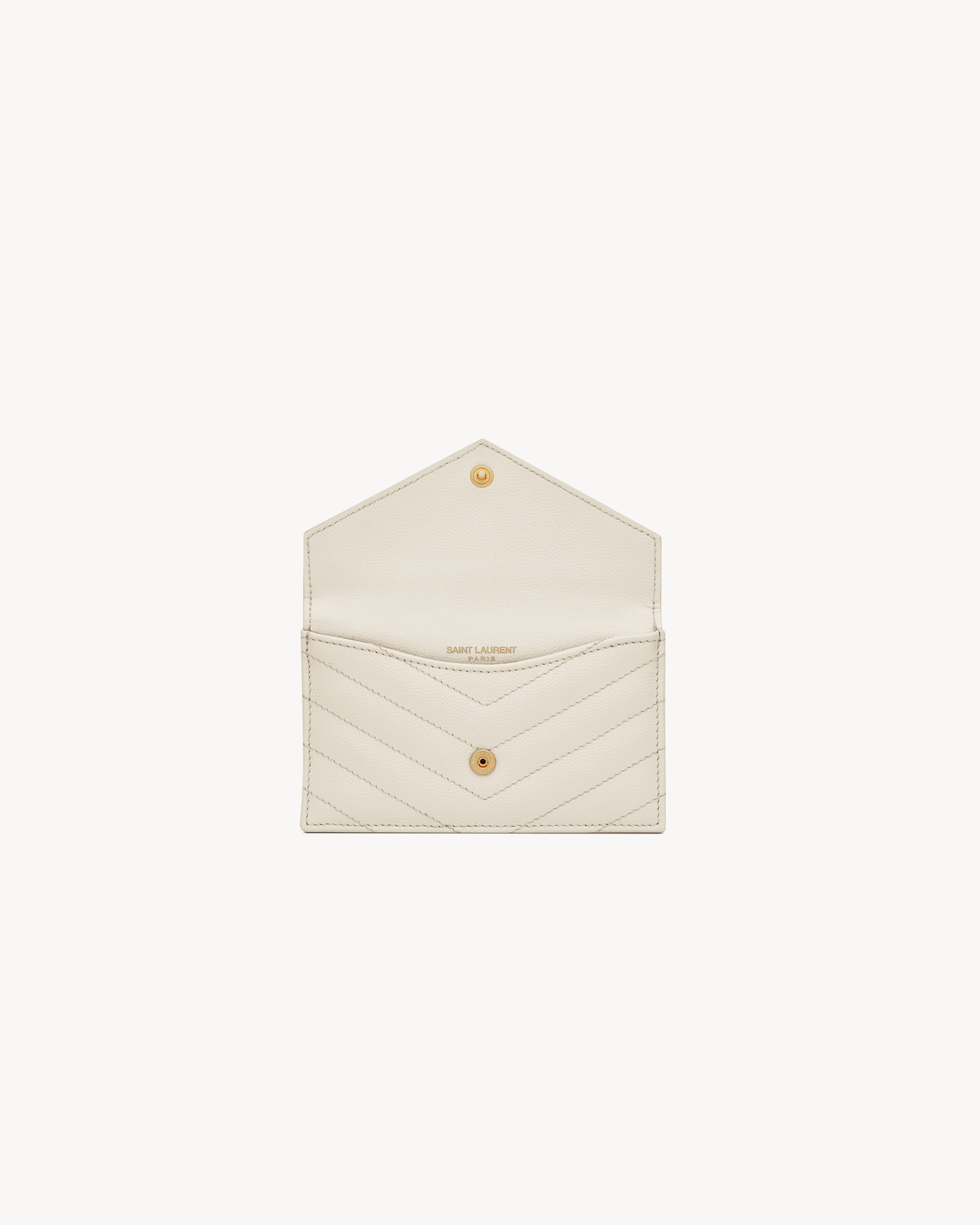 CASSANDRE MATELASSÉ FRAGMENTS FLAP CARD CASE IN GRAIN DE POUDRE LEATHER - 4