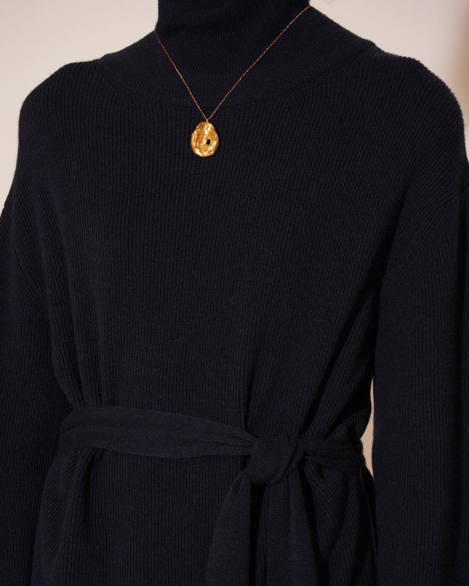 CANAAN - Cashmere-blend turtleneck dress - Navy - 2