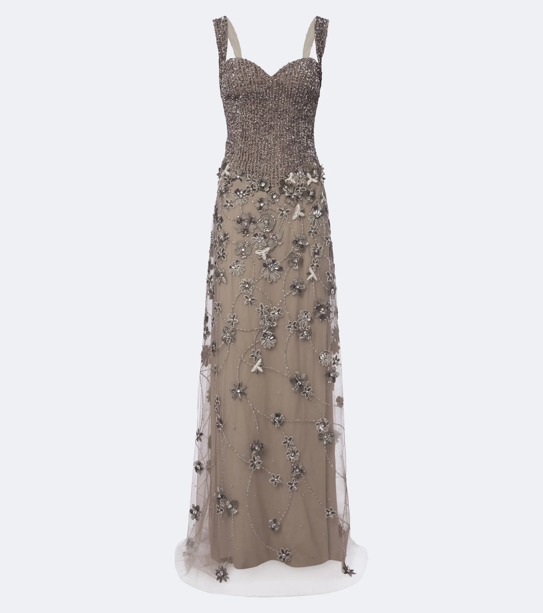 Embellished tulle gown - 1