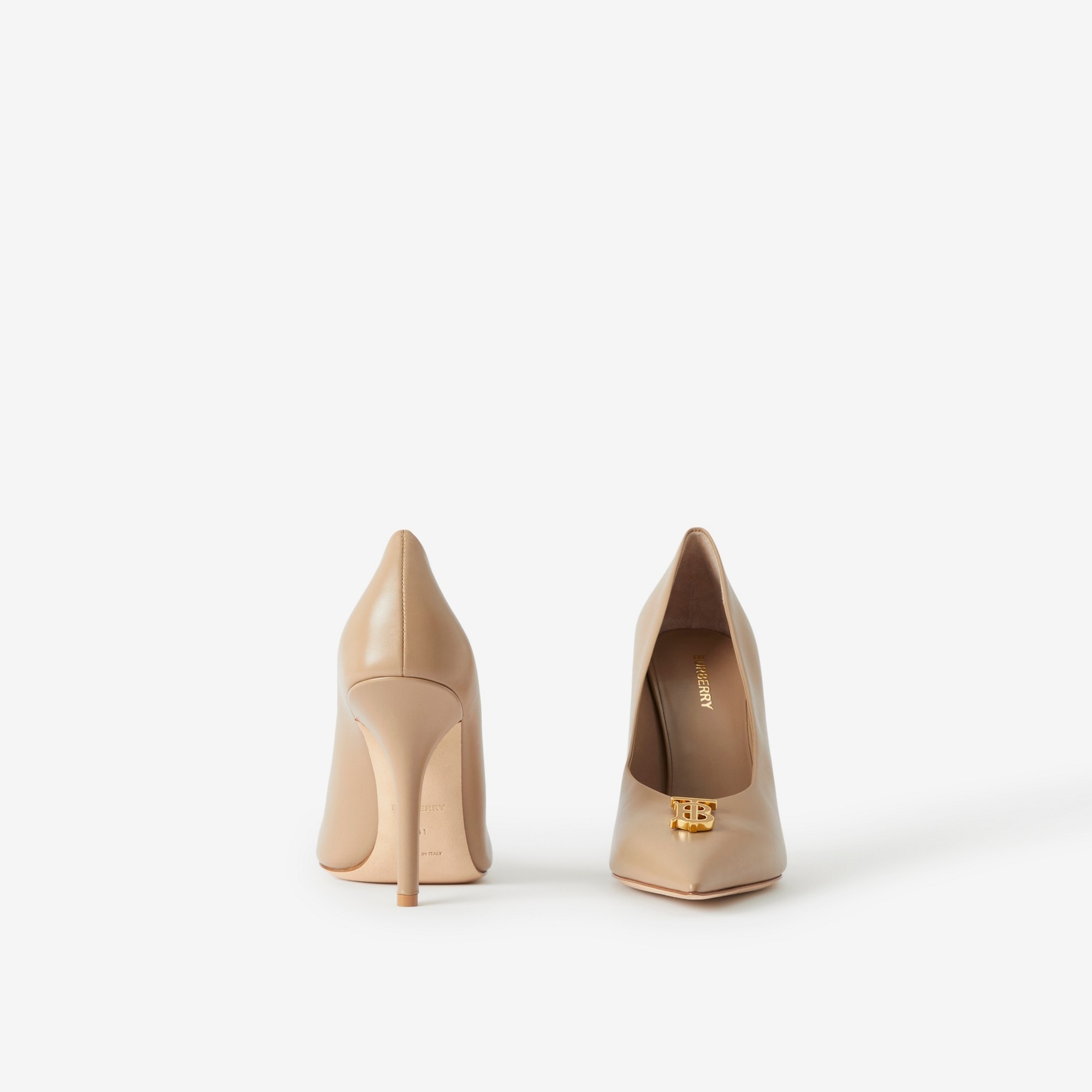 Monogram Motif Leather Point-toe Pumps - 4
