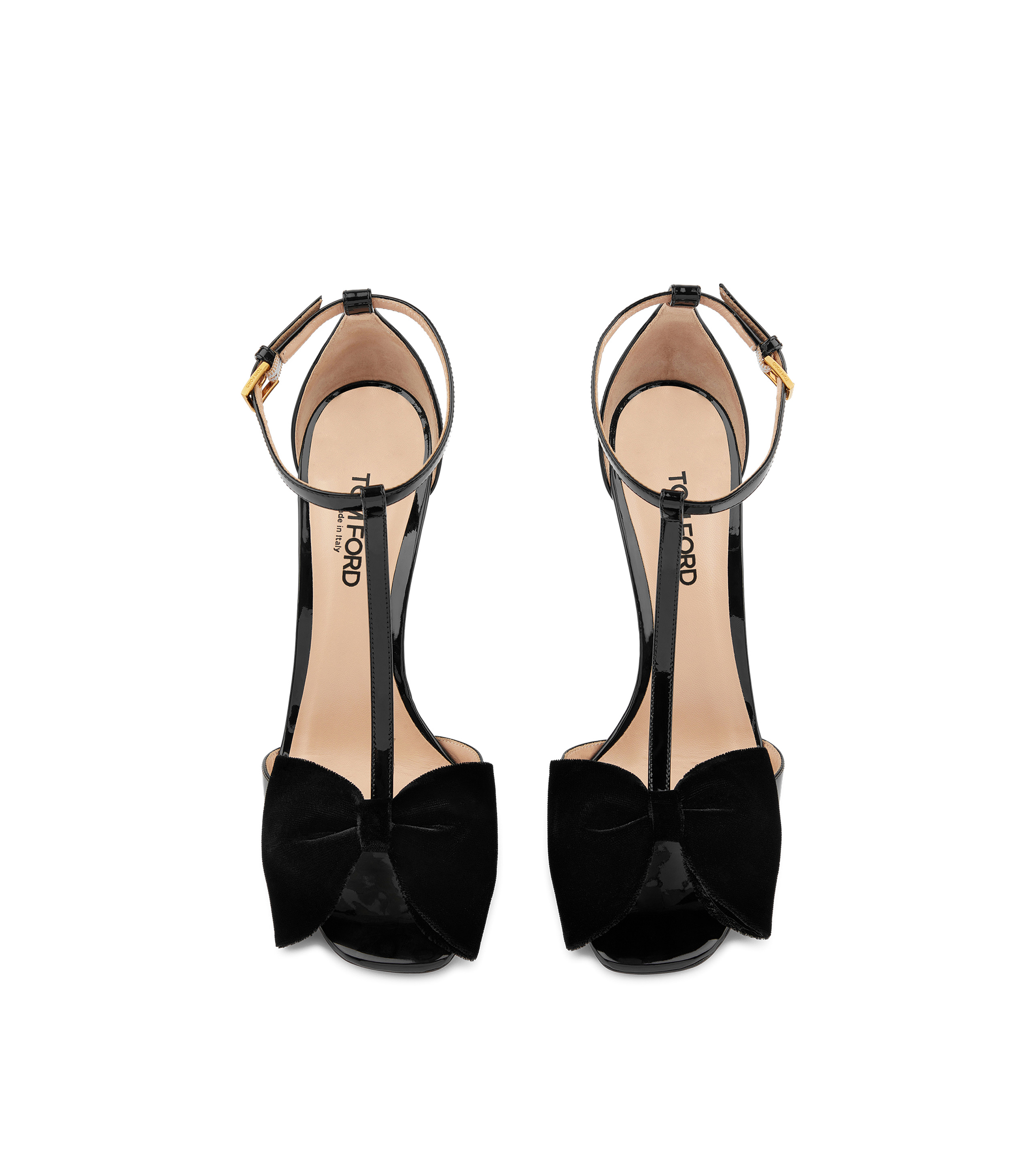 PATENT LEATHER AND VELVET BRIGITTE SANDAL - 4