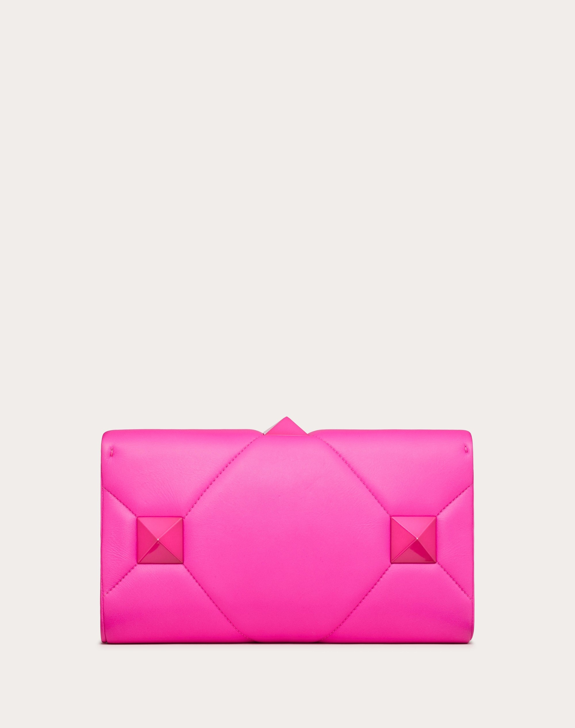ROMAN STUD NAPPA LEATHER MAXI CLUTCH BAG - 3