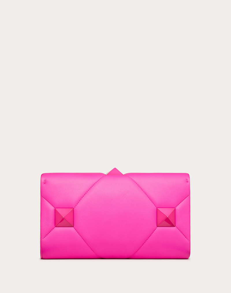 ROMAN STUD NAPPA LEATHER MAXI CLUTCH BAG 3