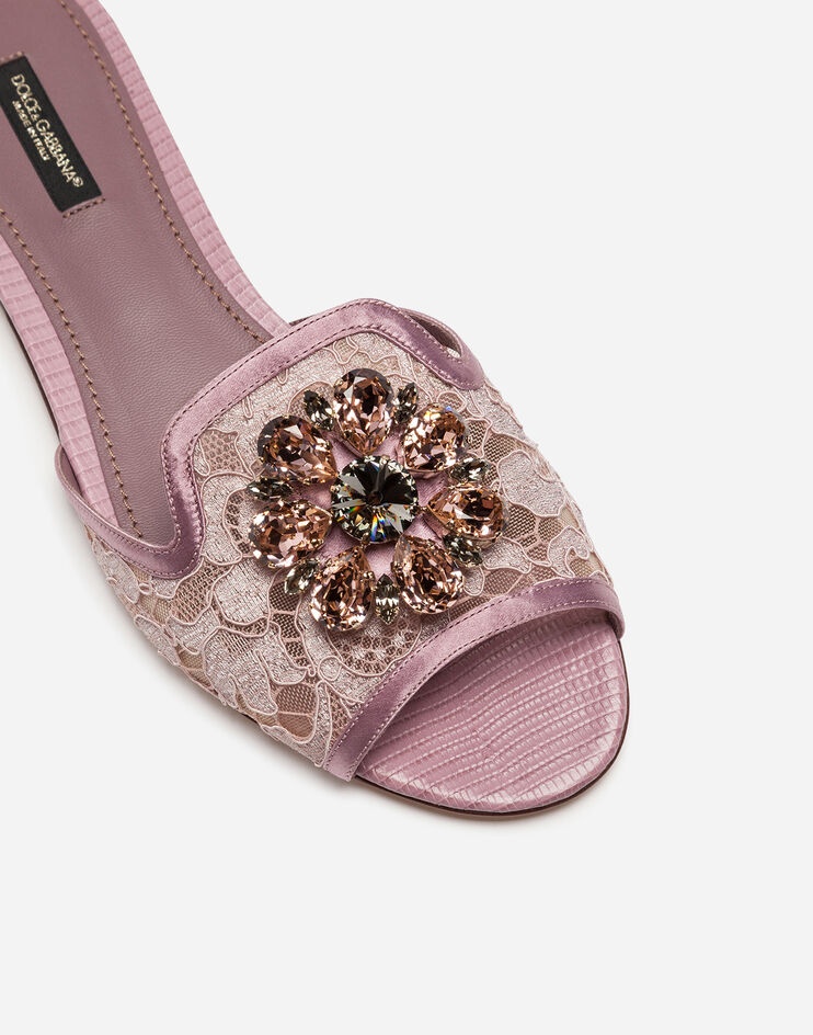 Slippers in lace with crystals - 2