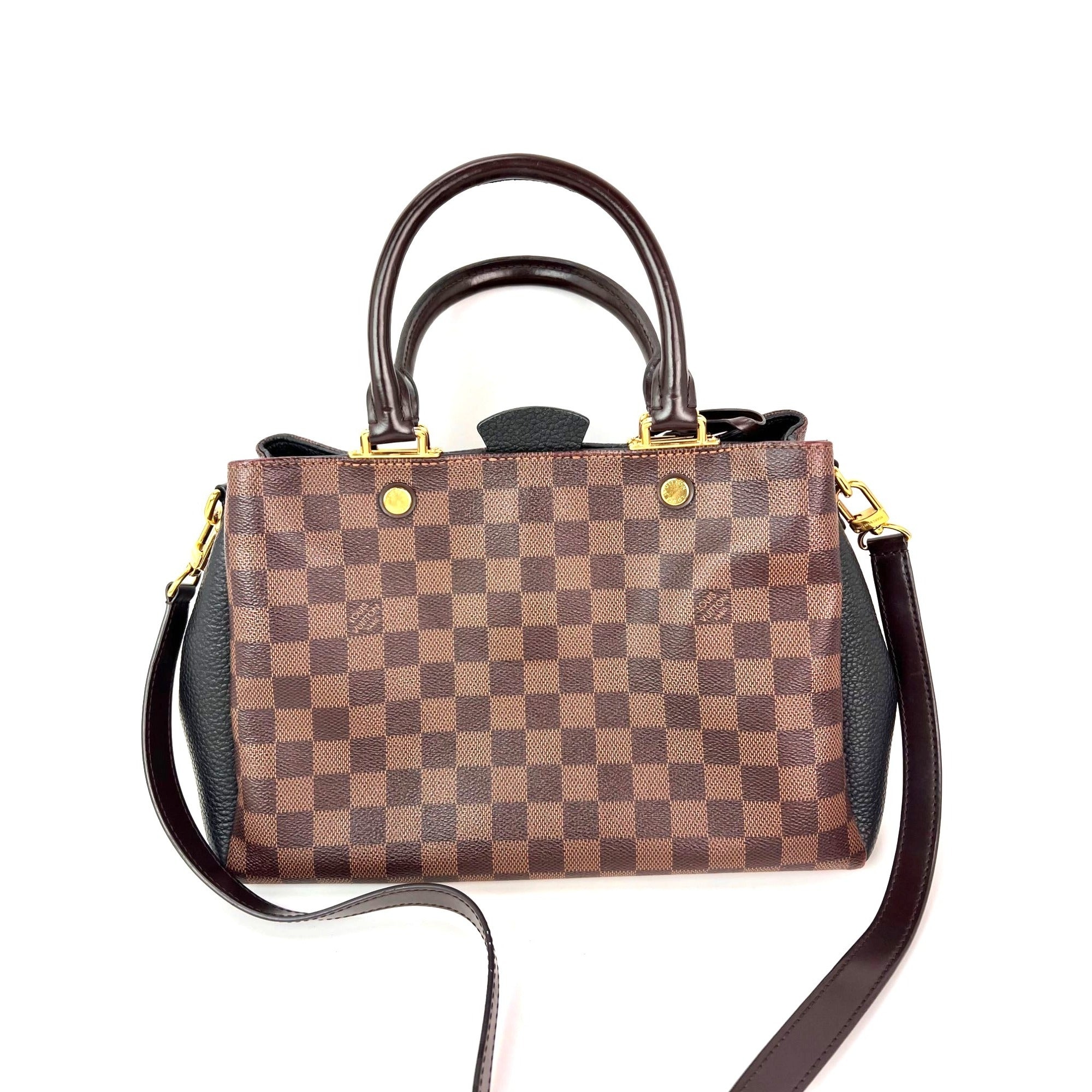 Louis Vuitton Damier EbeneCuir Taurillon Brittany Black Shoulder Bag - 2