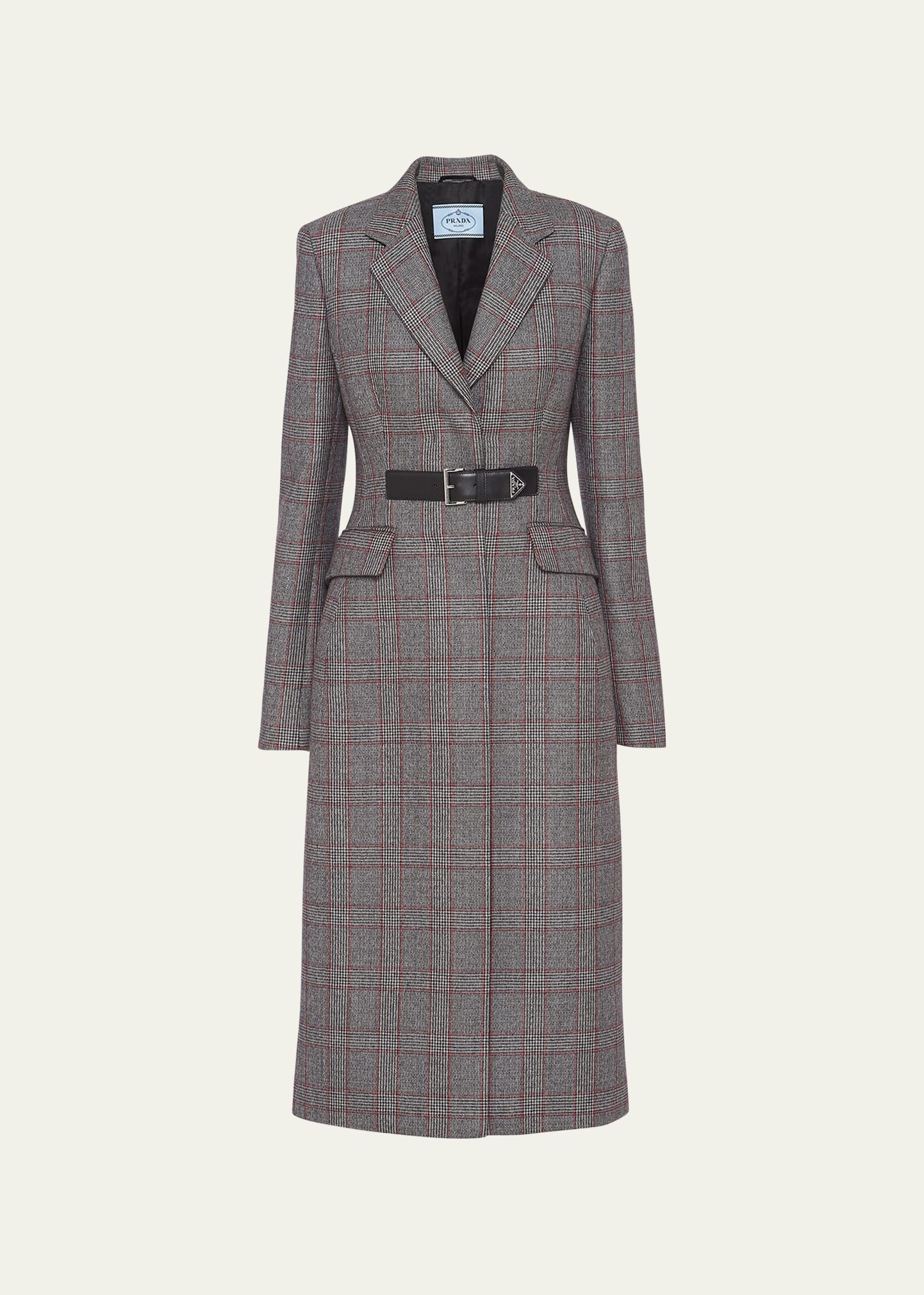 Galles Wool Coat with Leather Belt - 1