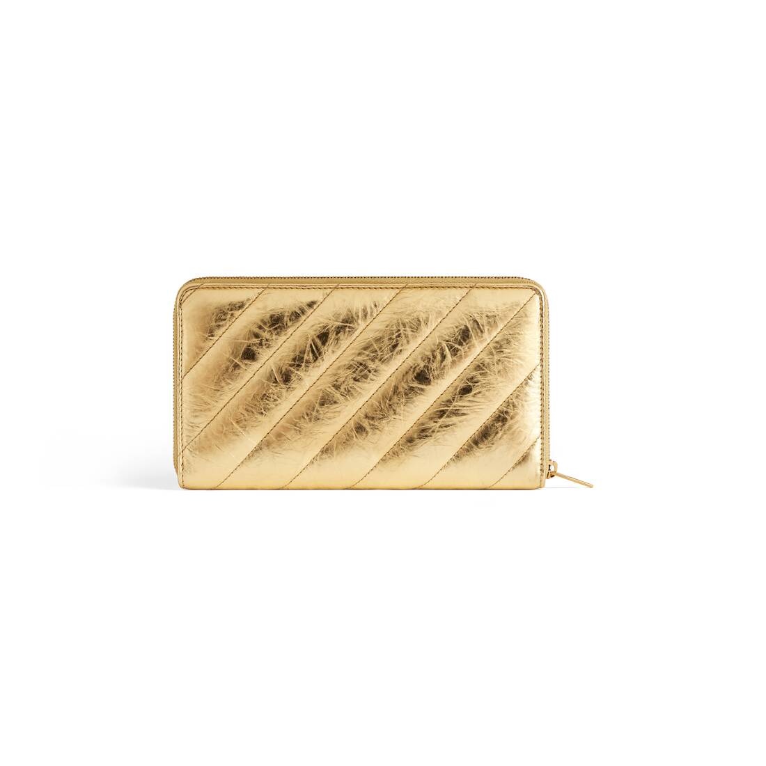 Women's Crush Continental Wallet Metallized Quilted in Gold - 2
