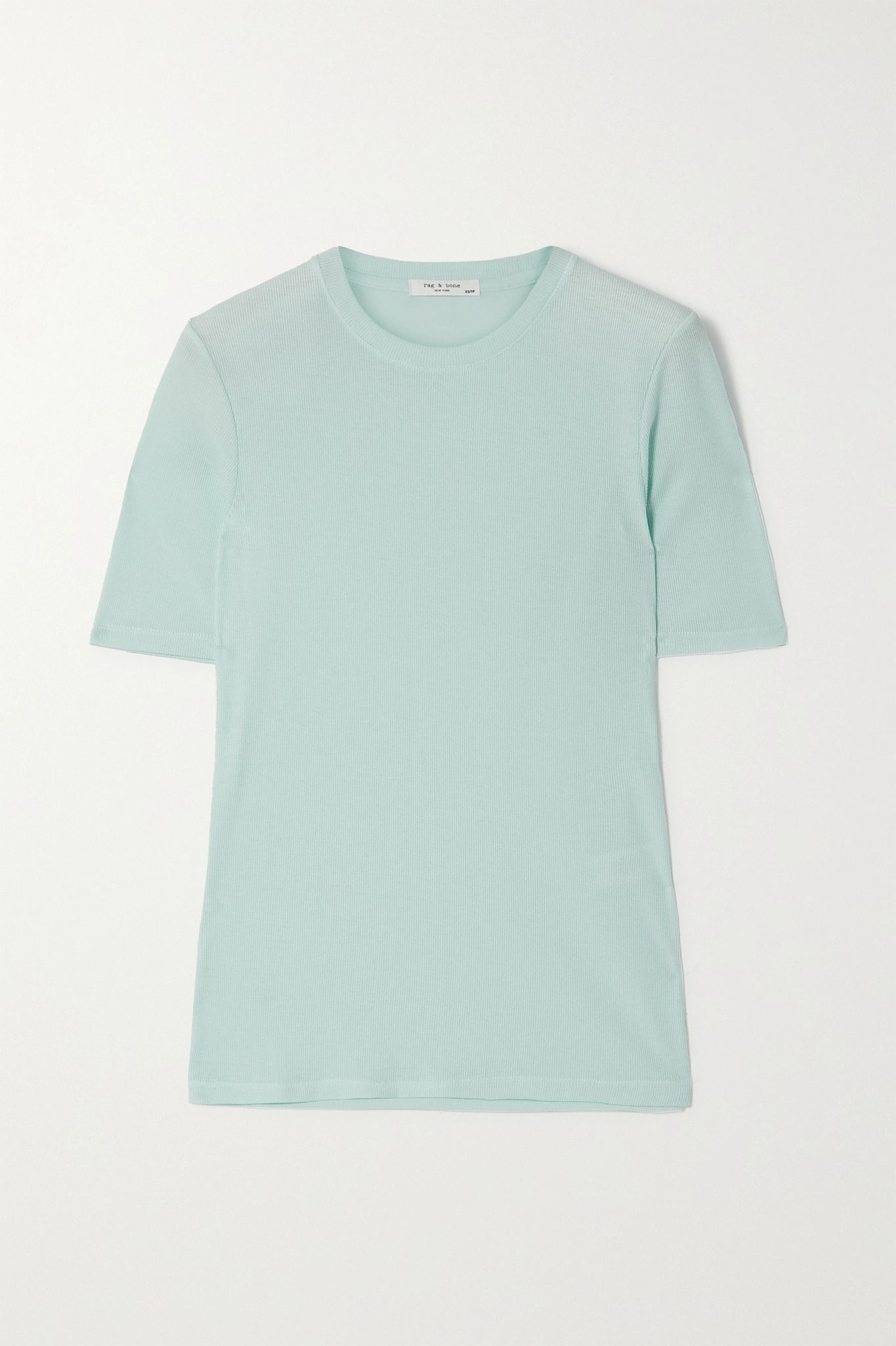 Ribbed cotton and modal-blend T-shirt - 1