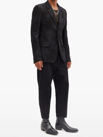 Ann Demeulemeester Single-breasted embroidered wool-blend jacket outlook