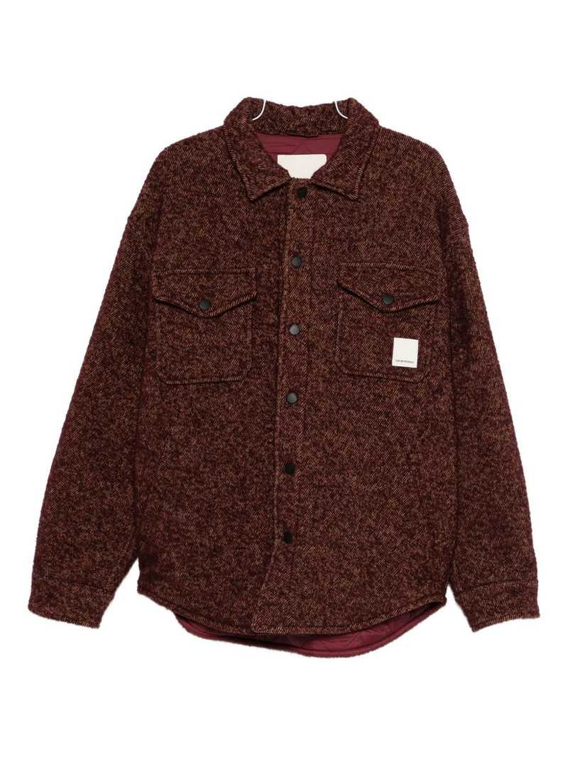 Overshirt in mixed wool bouclé 1