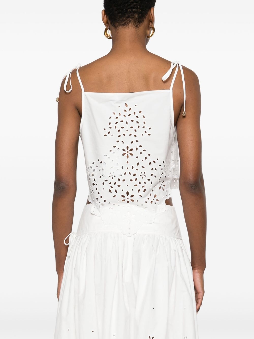 cotton embroidered top - 4