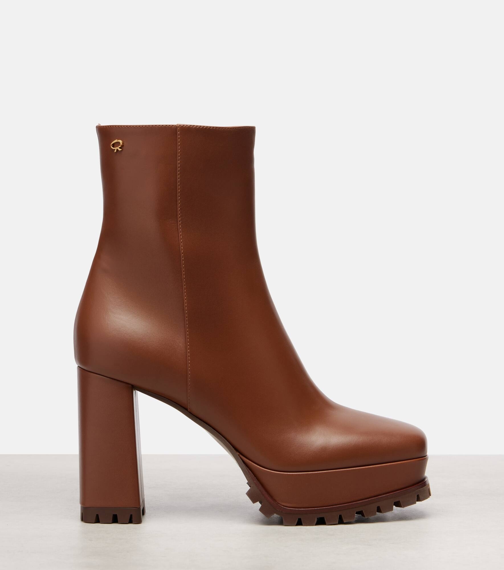 Harlem 70 leather platform ankle boots - 4