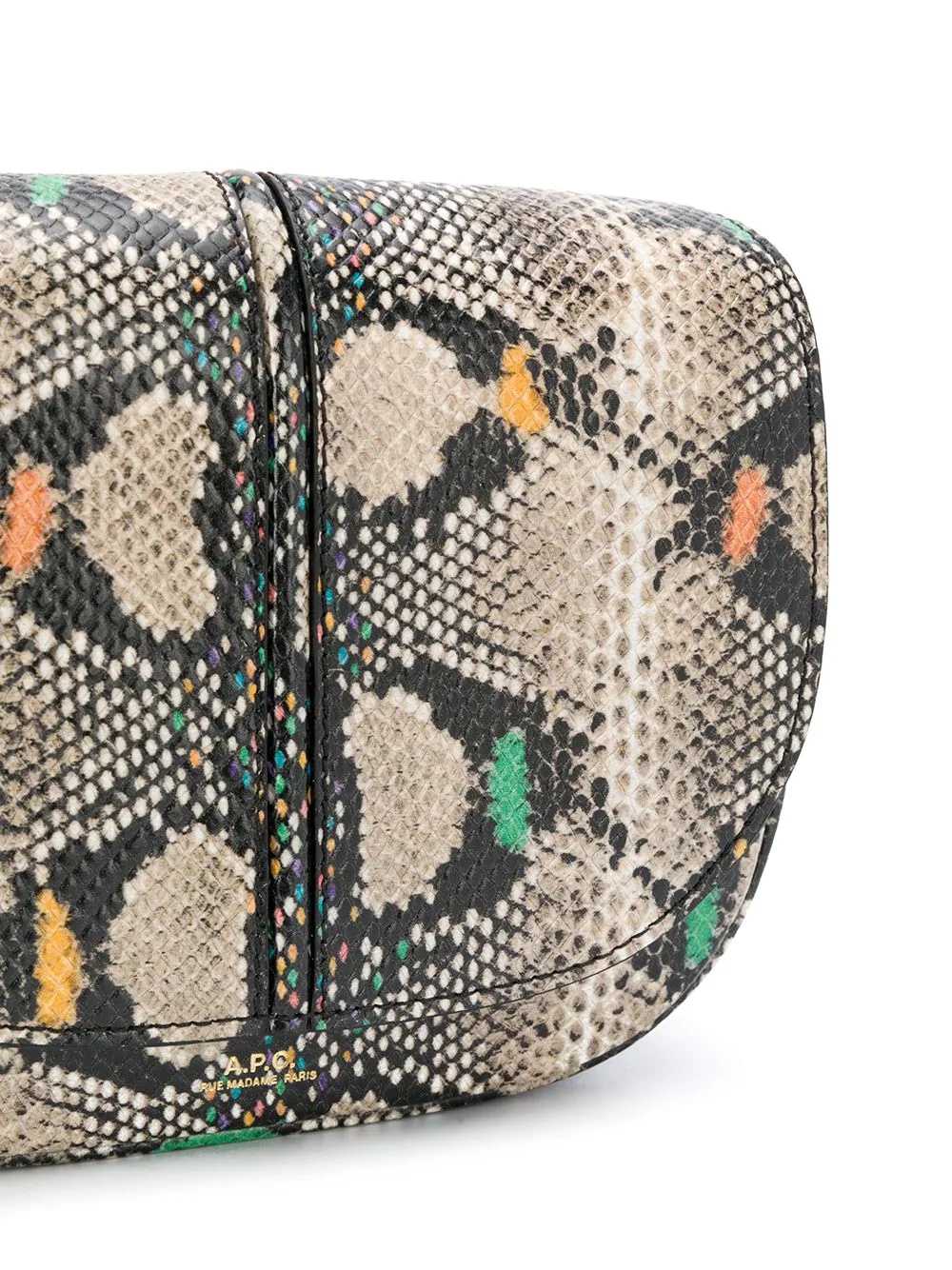 Betty snake-effect saddle bag - 4