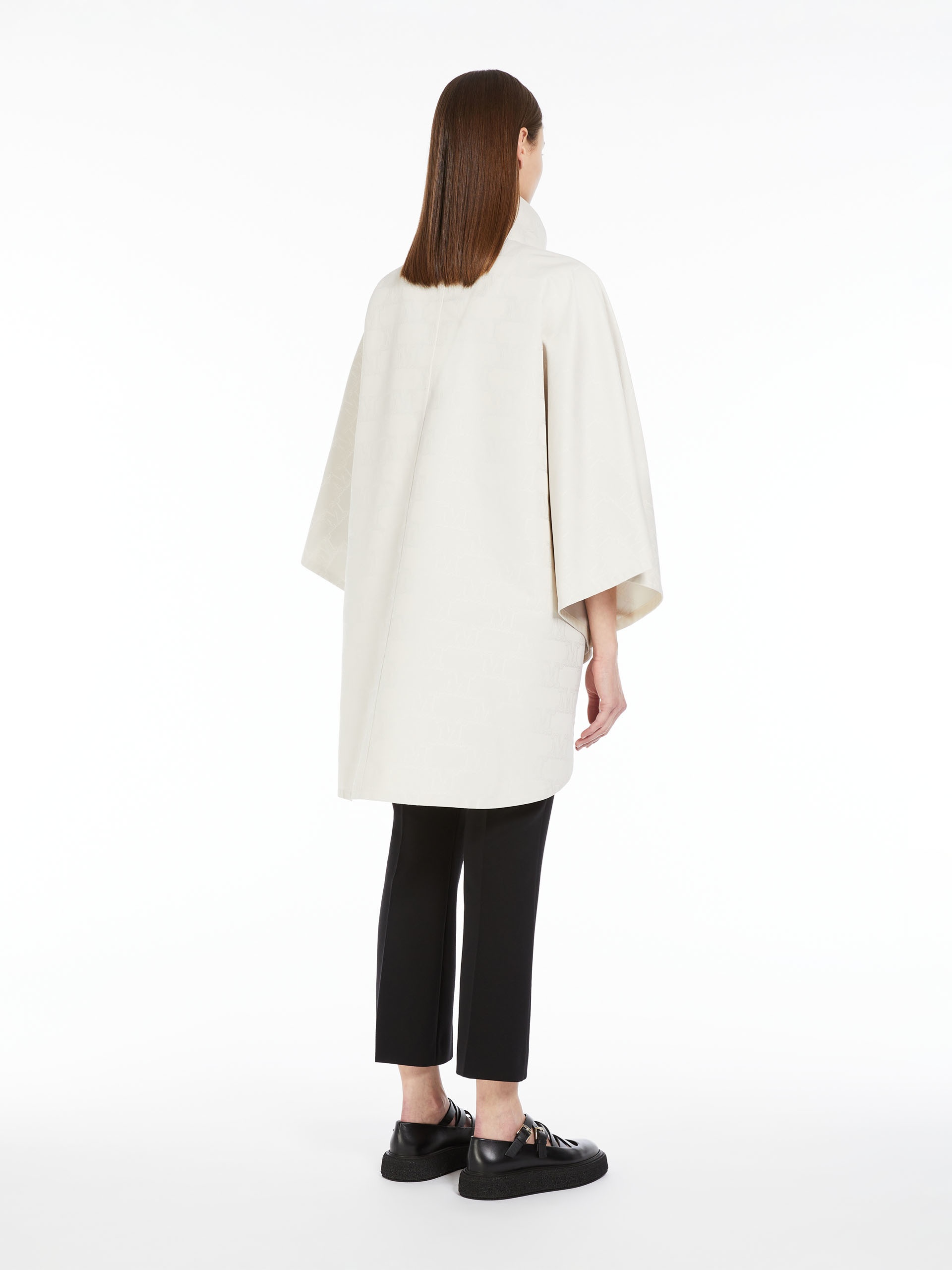 OMBRE Short cape in water-resistant jacquard - 4