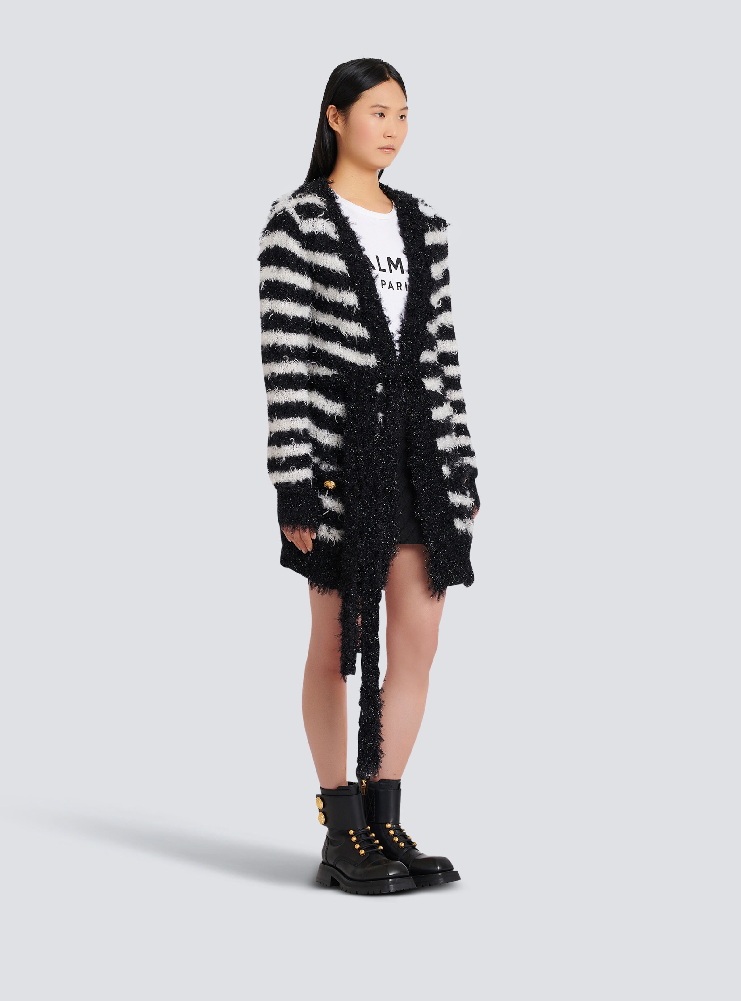 Striped knit cardigan - 5