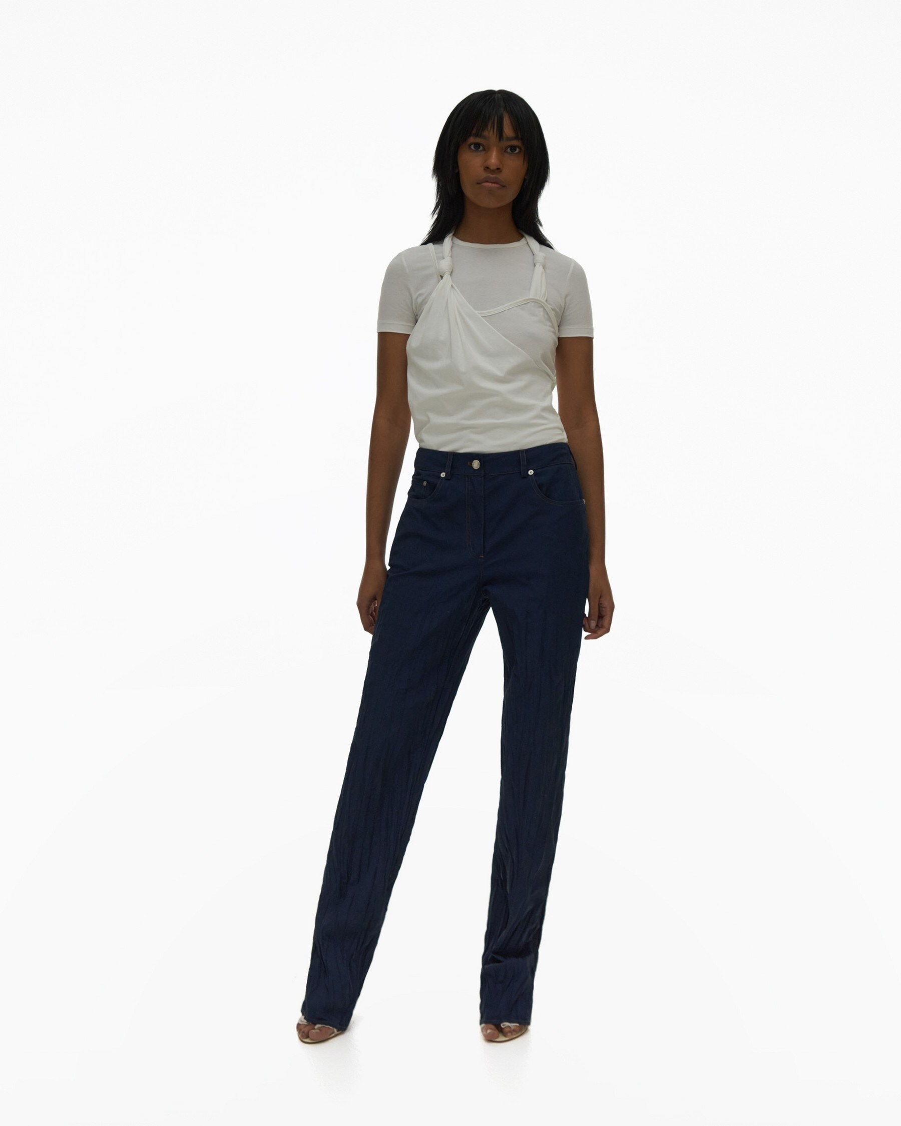 CRINKLED STRAIGHT PANT - 2