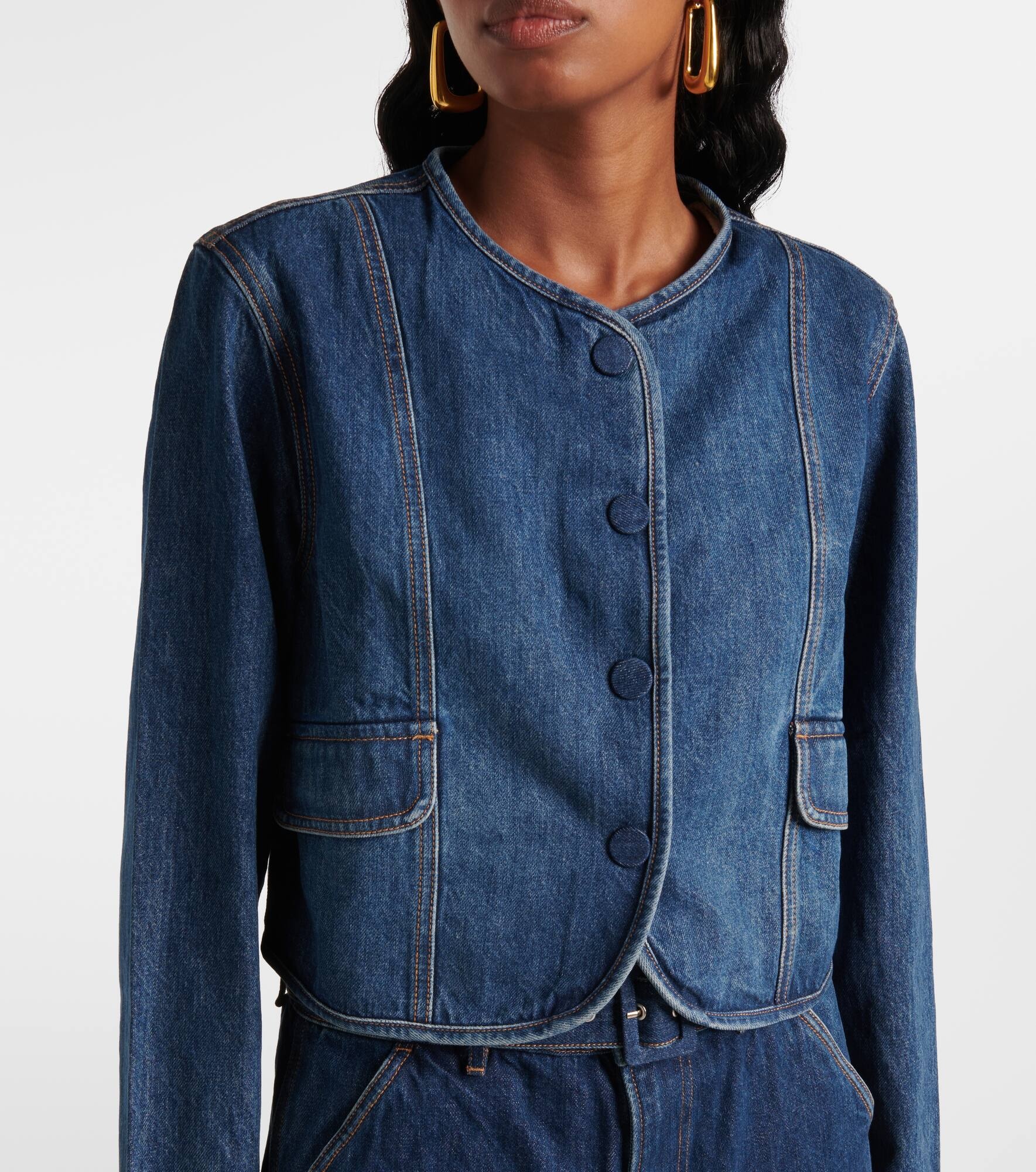 Cordell cropped denim jacket - 6