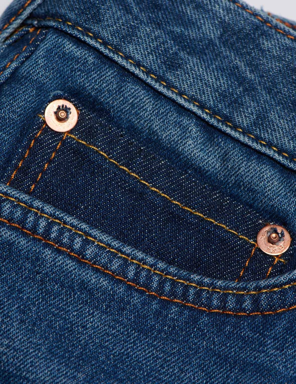 KAMON AND SEAGULL EMBROIDERED RELAX-CUT DENIM JEANS - 13