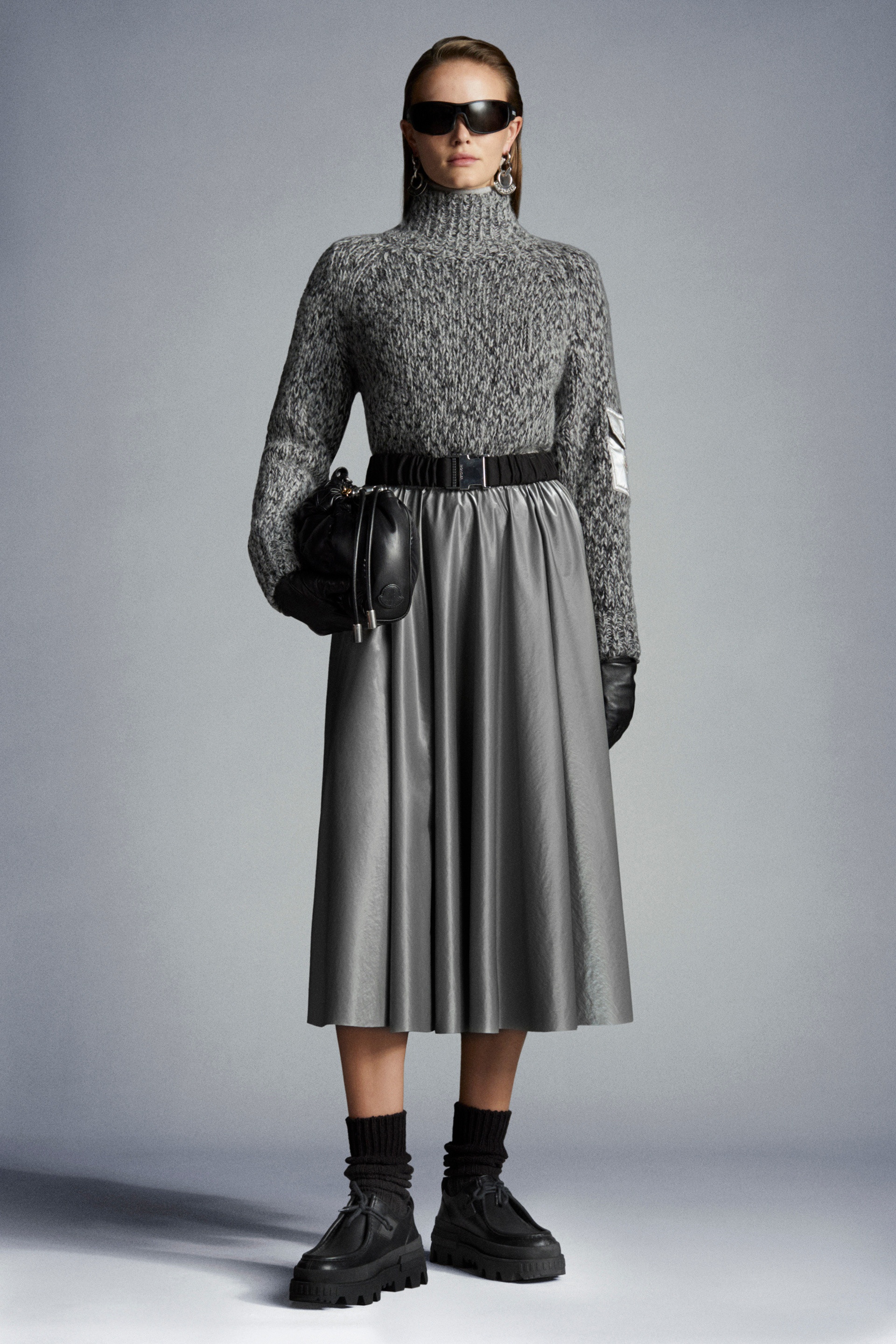 Laminated-Effect Skirt - 2