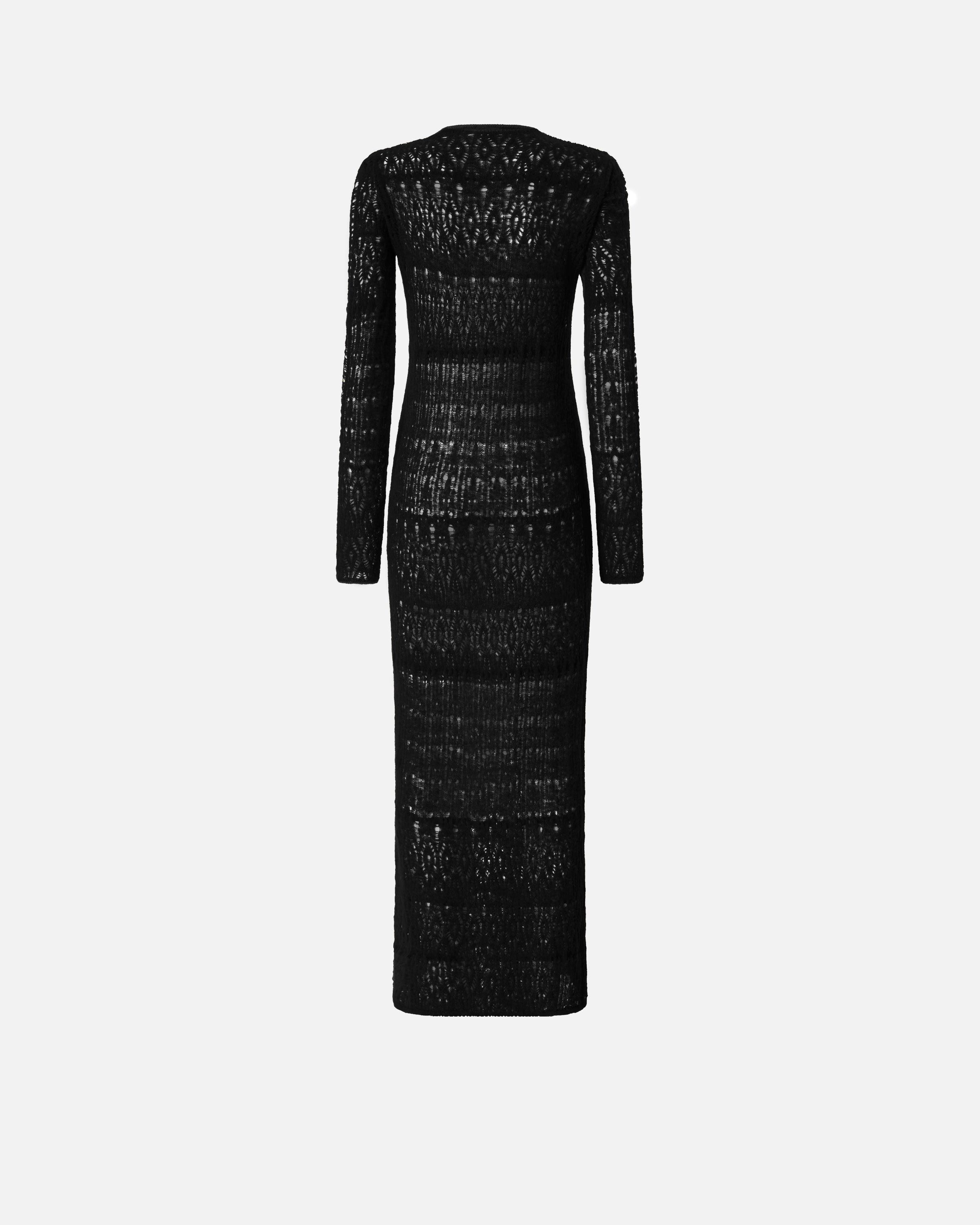 PERFORATED KNIT LONG DRESS - 6