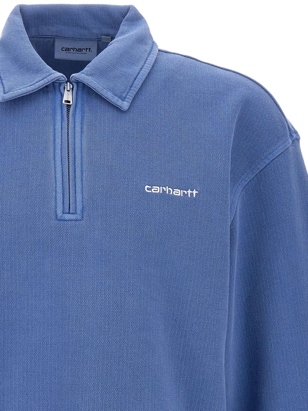half-zip cotton polo shirt - 4