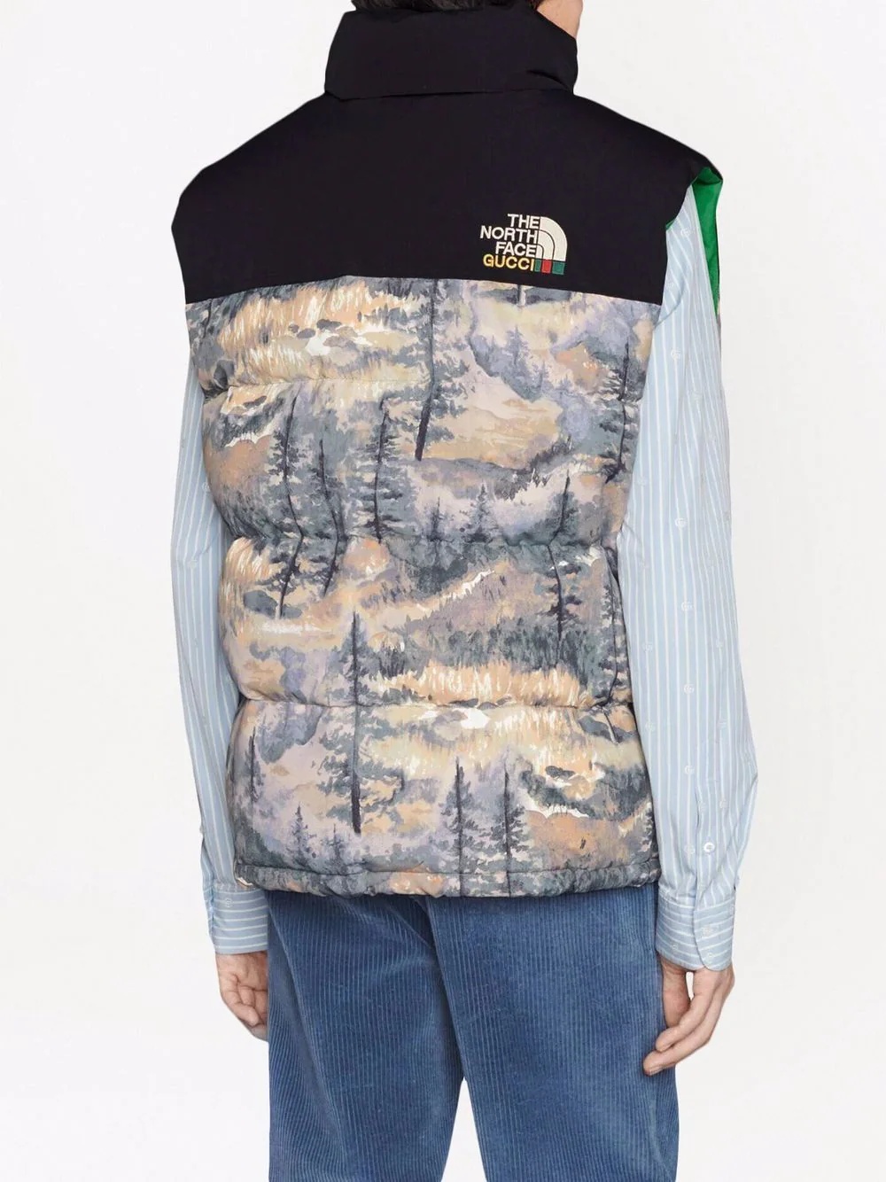 x The North Face printed padded gilet - 4