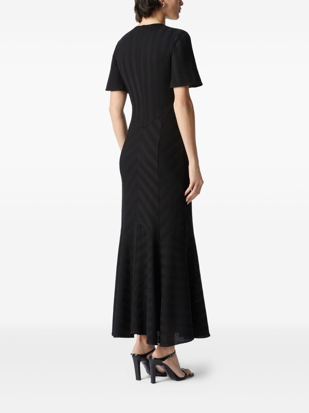 V-neck midi dress - 3