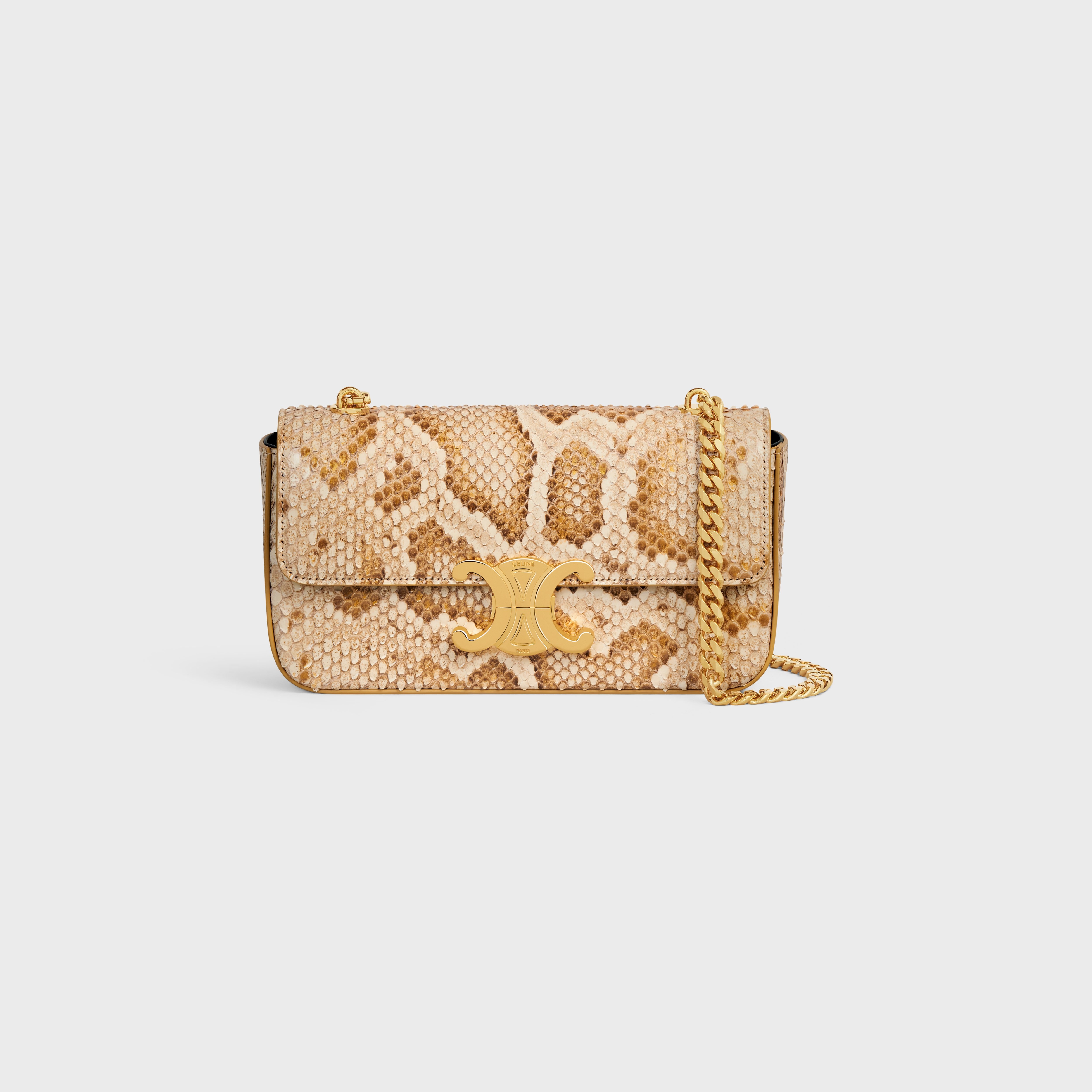 CHAIN SHOULDER BAG triomphe in PYTHON - 1