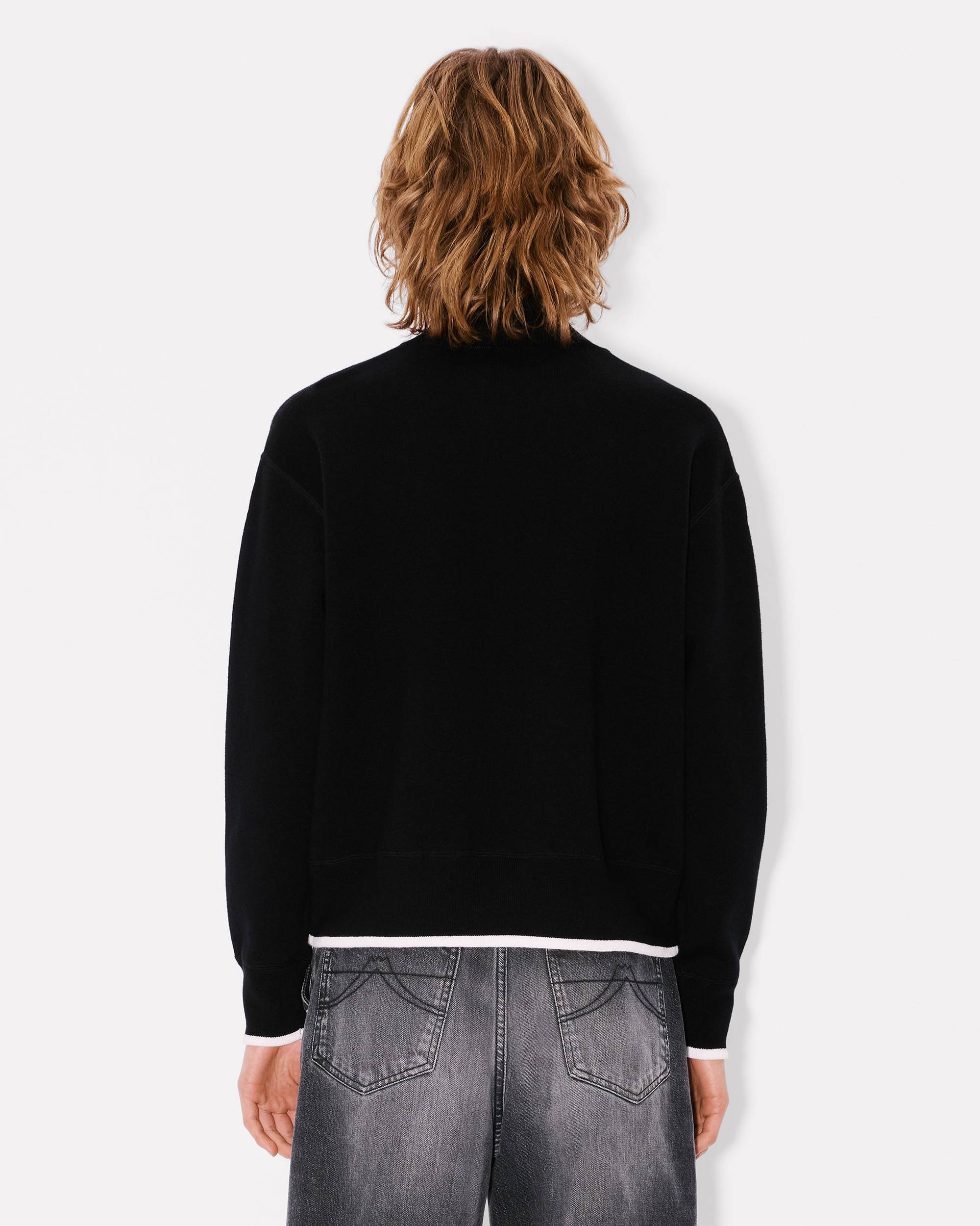 'Boke Flower 2.0' embroidered high neck jumper in cotton wool - 4