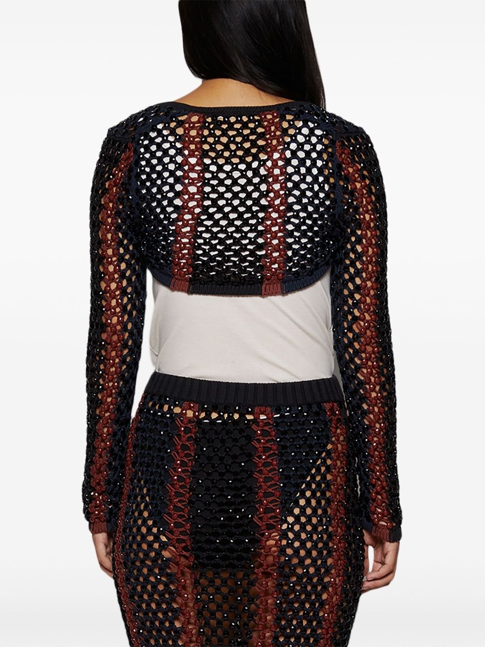 Gala crystal-embellished mesh shrug - 5