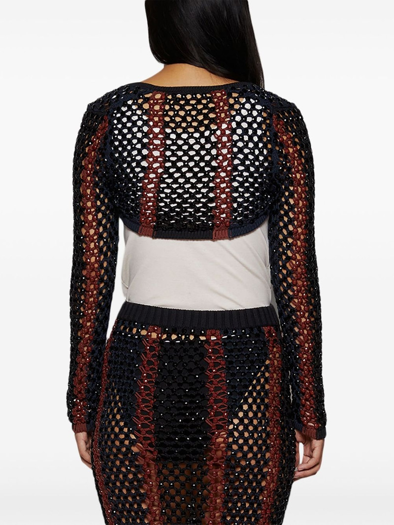 Gala crystal-embellished mesh shrug 5
