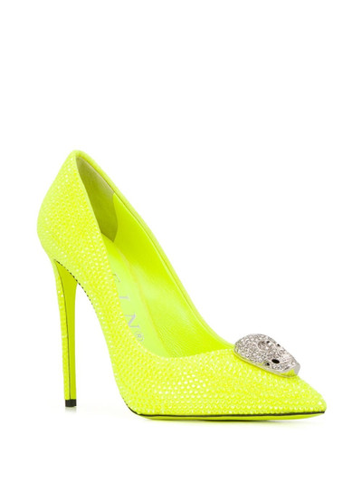 PHILIPP PLEIN embellished skull stiletto pumps outlook