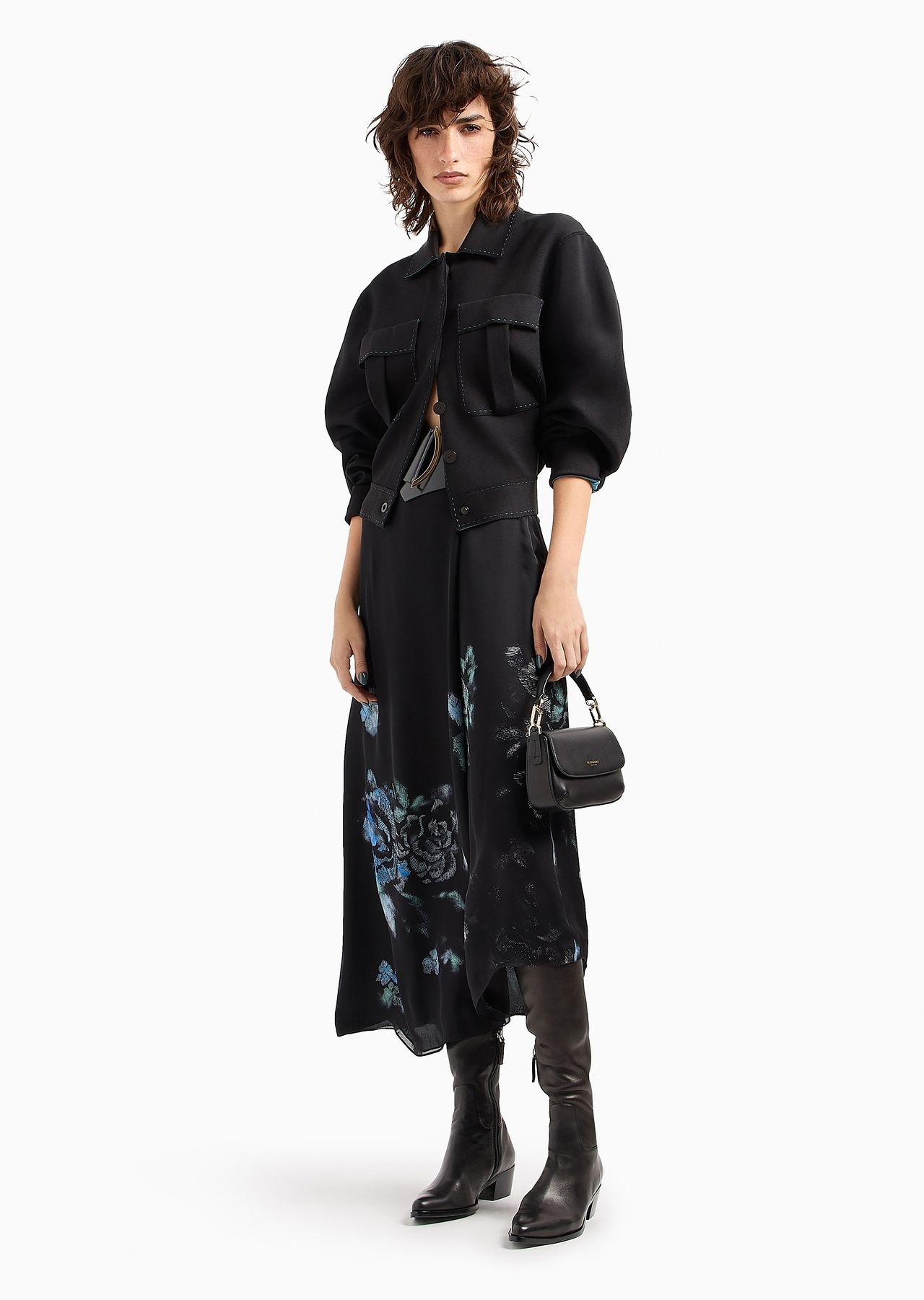 Bonded silk and viscose blouson - 4
