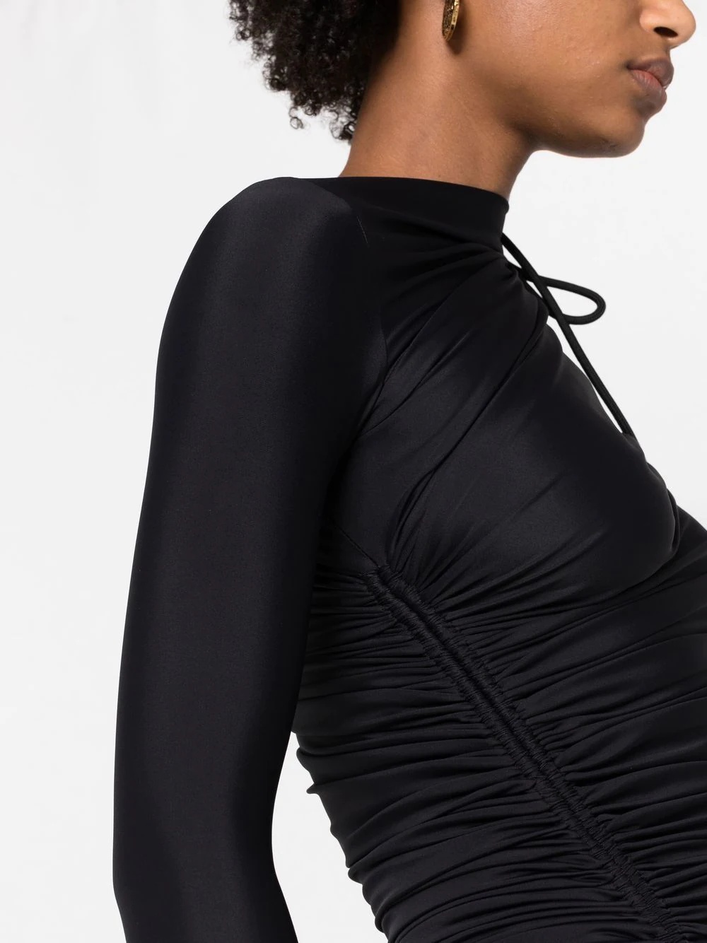 drawstring-detailed minidress - 3