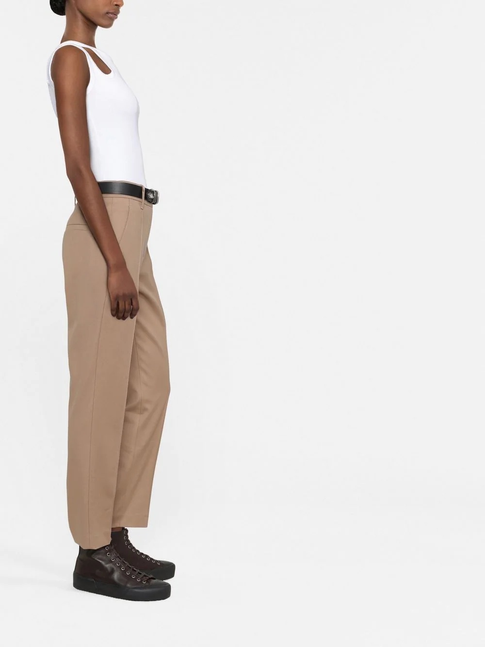 Monili-trim cropped trousers - 4
