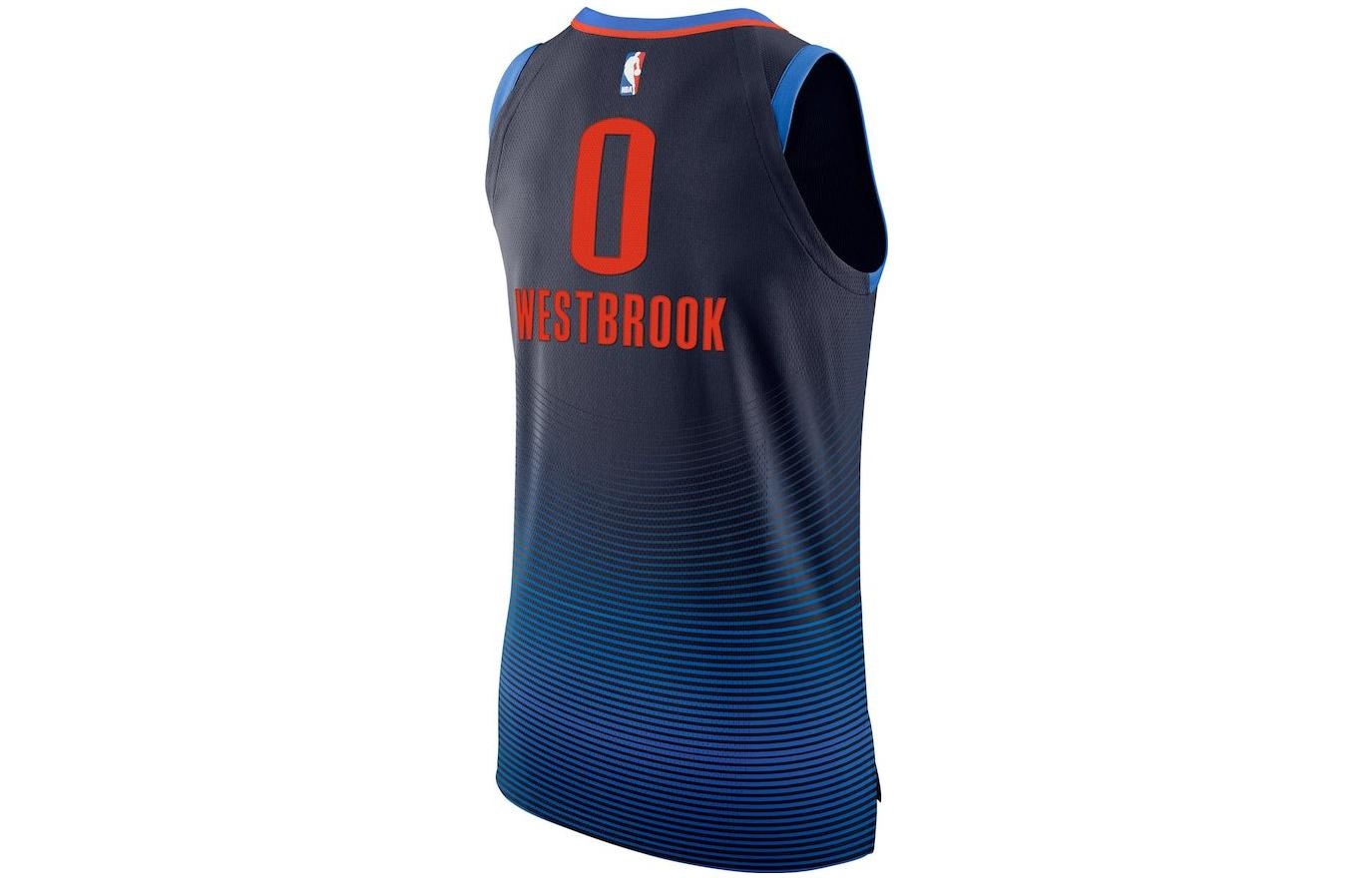 Nike NBA Sports Basketball Vest AU Player Edition Westbrook Thunder Blue 863163-419 - 2