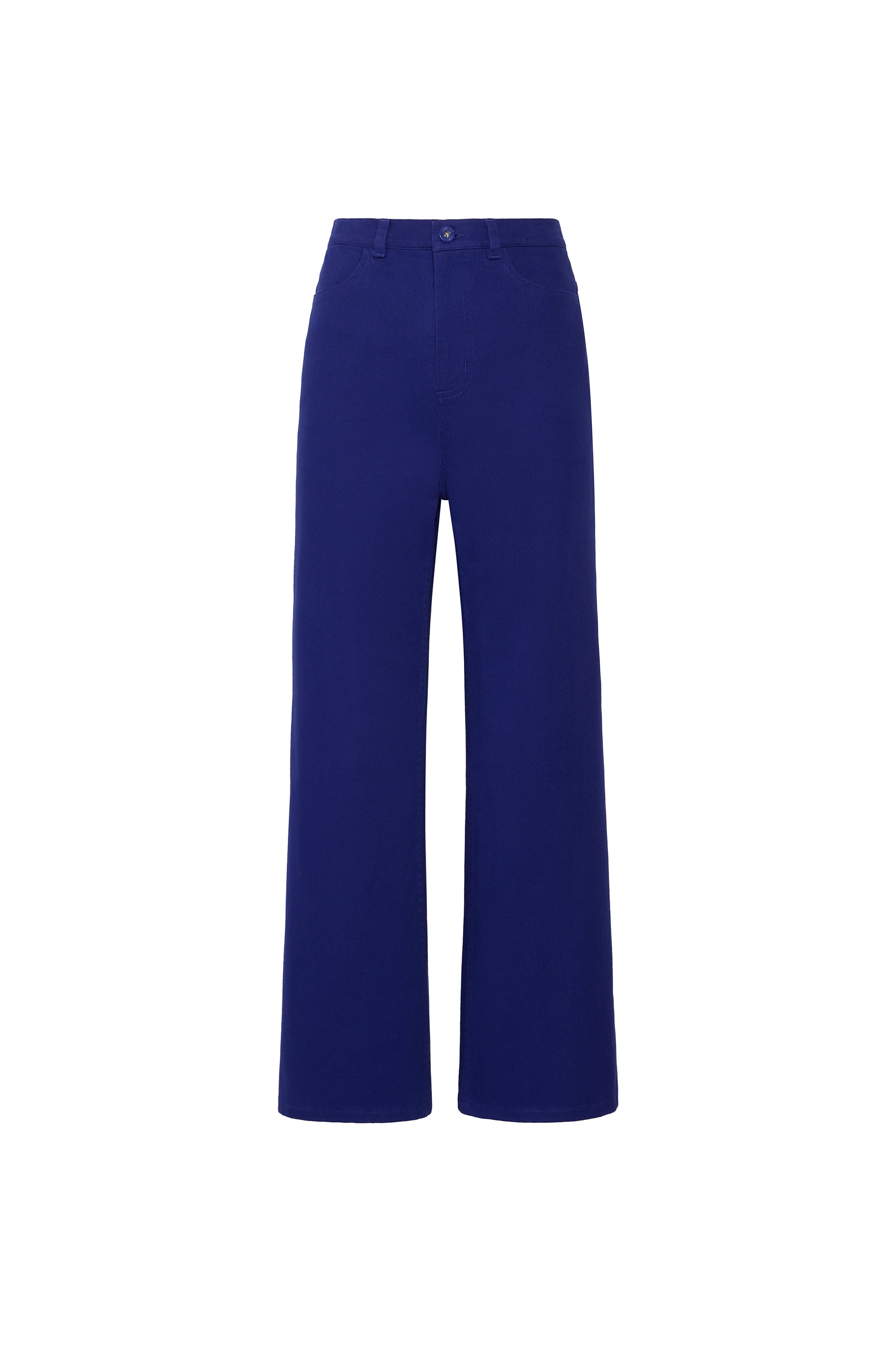 Cotton Twill Wide Leg Jean - 1