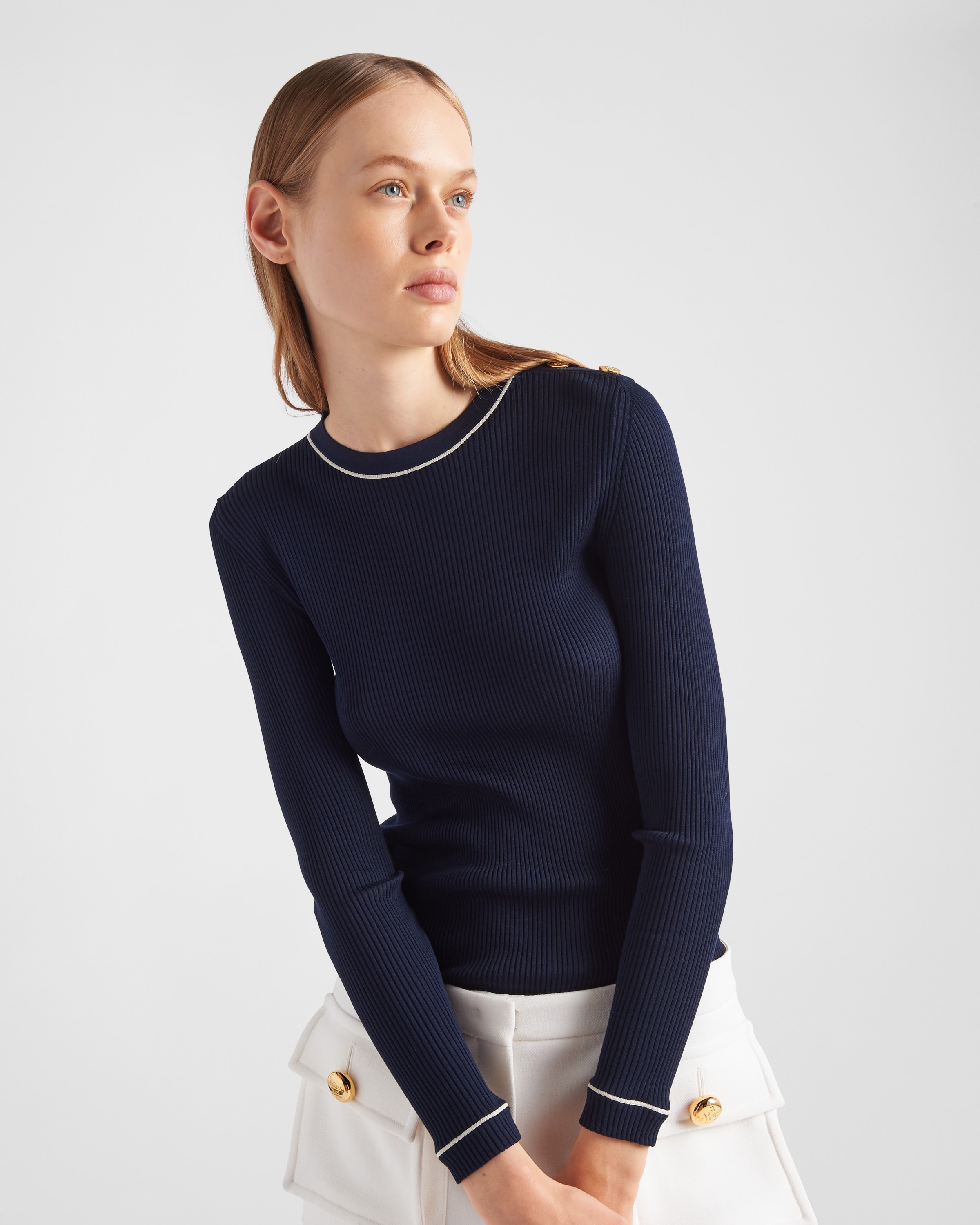 Silk crew-neck sweater - 6