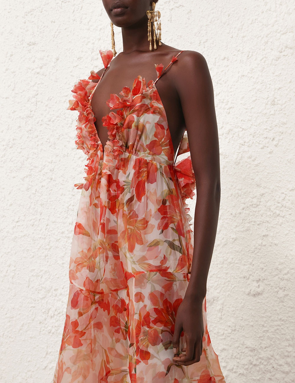 TRANQUILLITY FLORAL STRAP GOWN - 5
