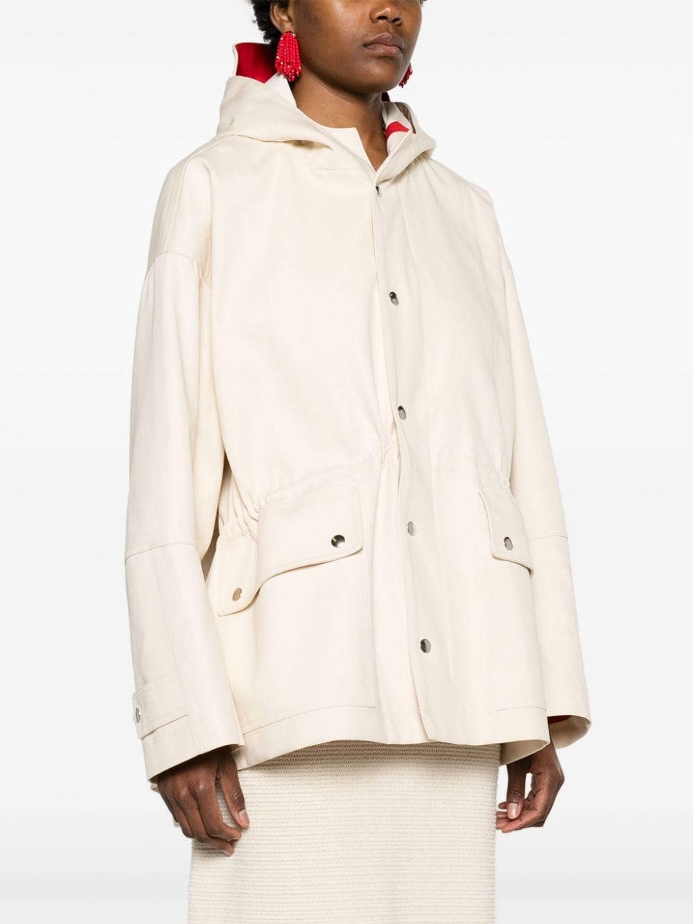 hooded twill parka jacket - 3