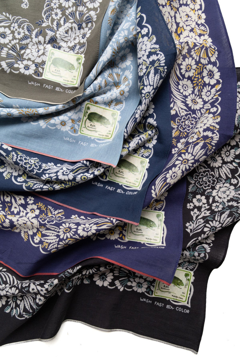 Fastcolor Selvedge Bandana (CHURCHILL GARDEN) 20x20 7