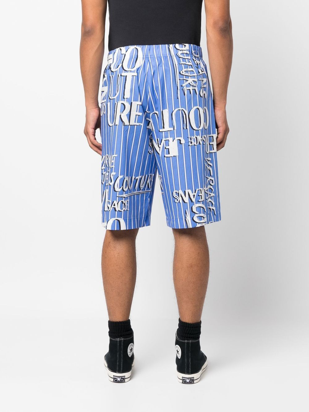 logo-print cotton shorts - 4