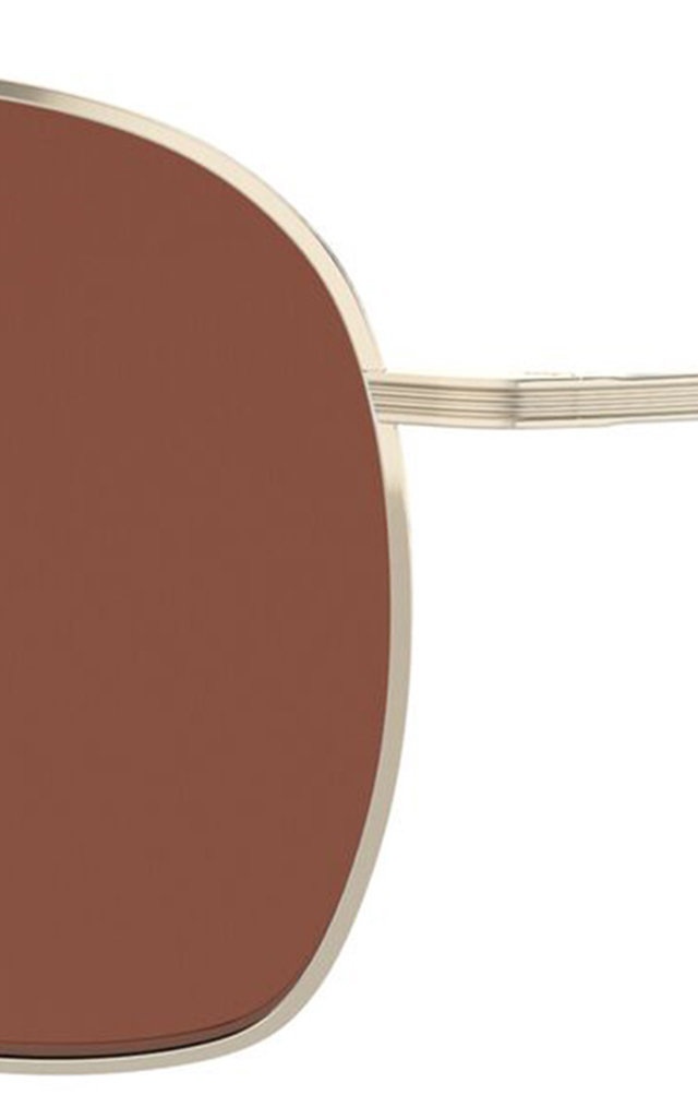 Ellerston Gold-Tone Aviator Sunglasses burgundy - 7