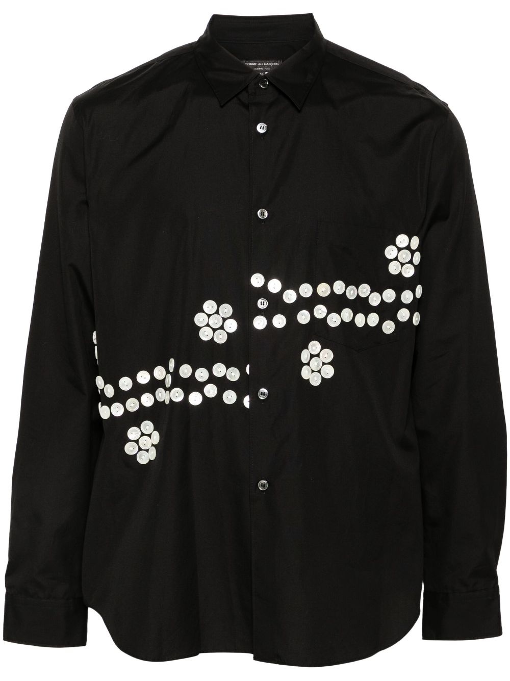 decorative-button shirt - 1