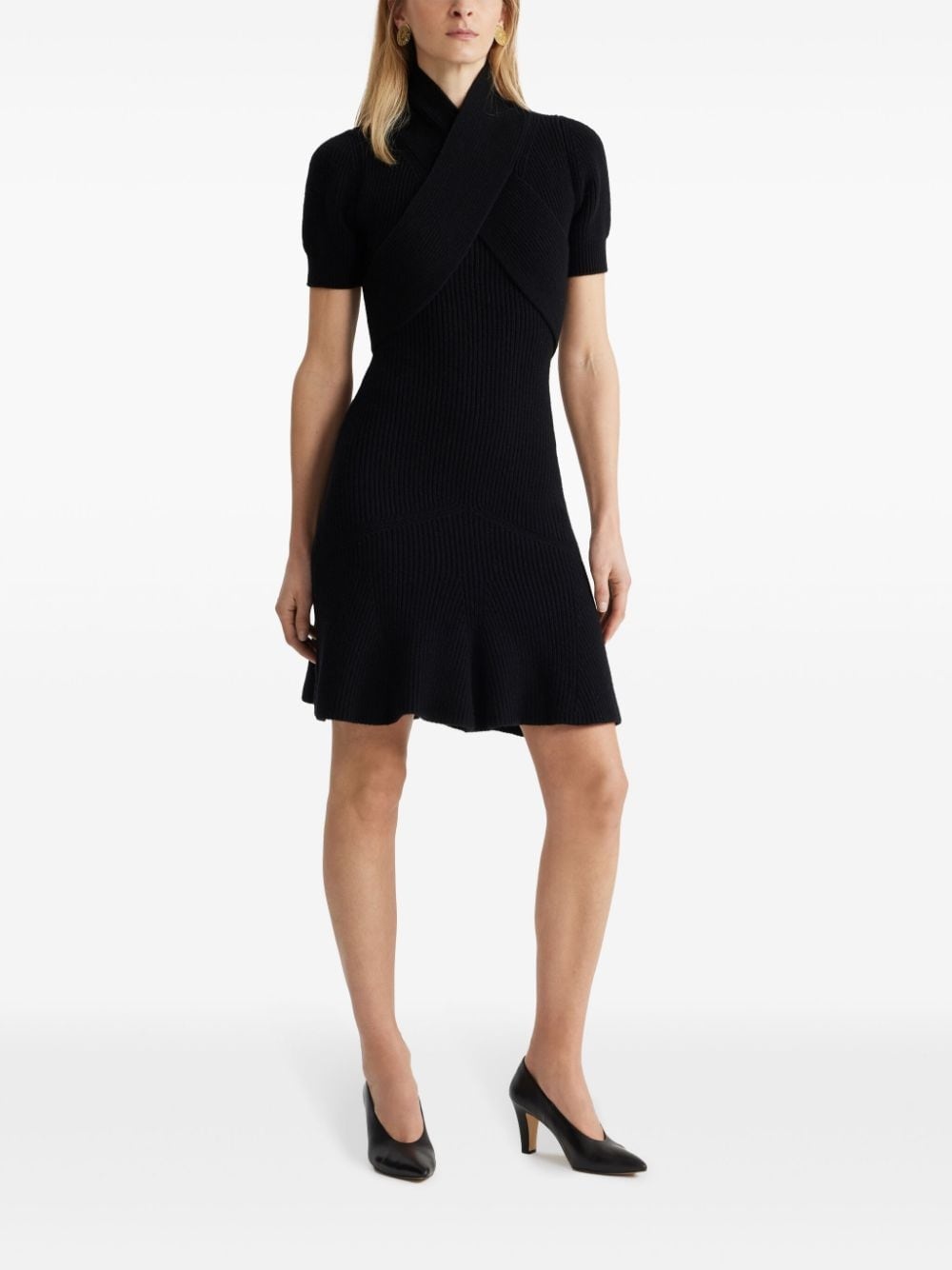 wrap mini dress - 2