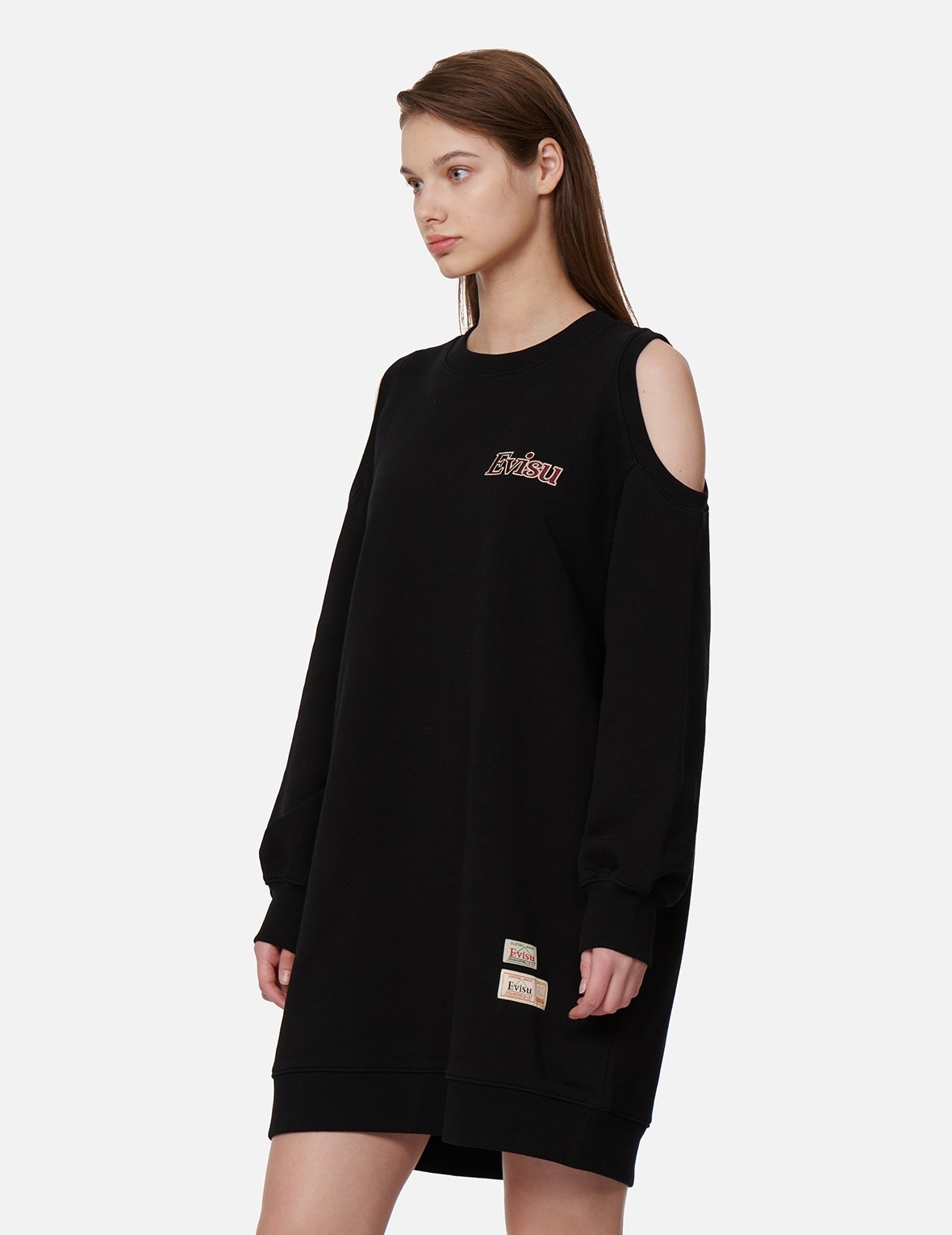 COLD SHOULDER SWEATSHIRT DRESS - 7