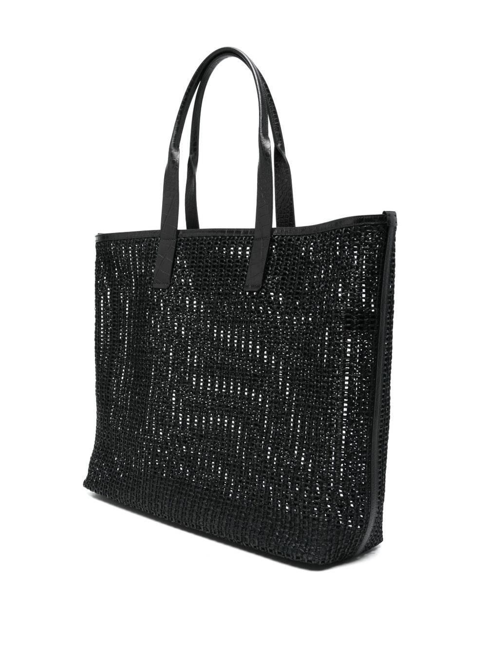interwoven-design tote bag - 3