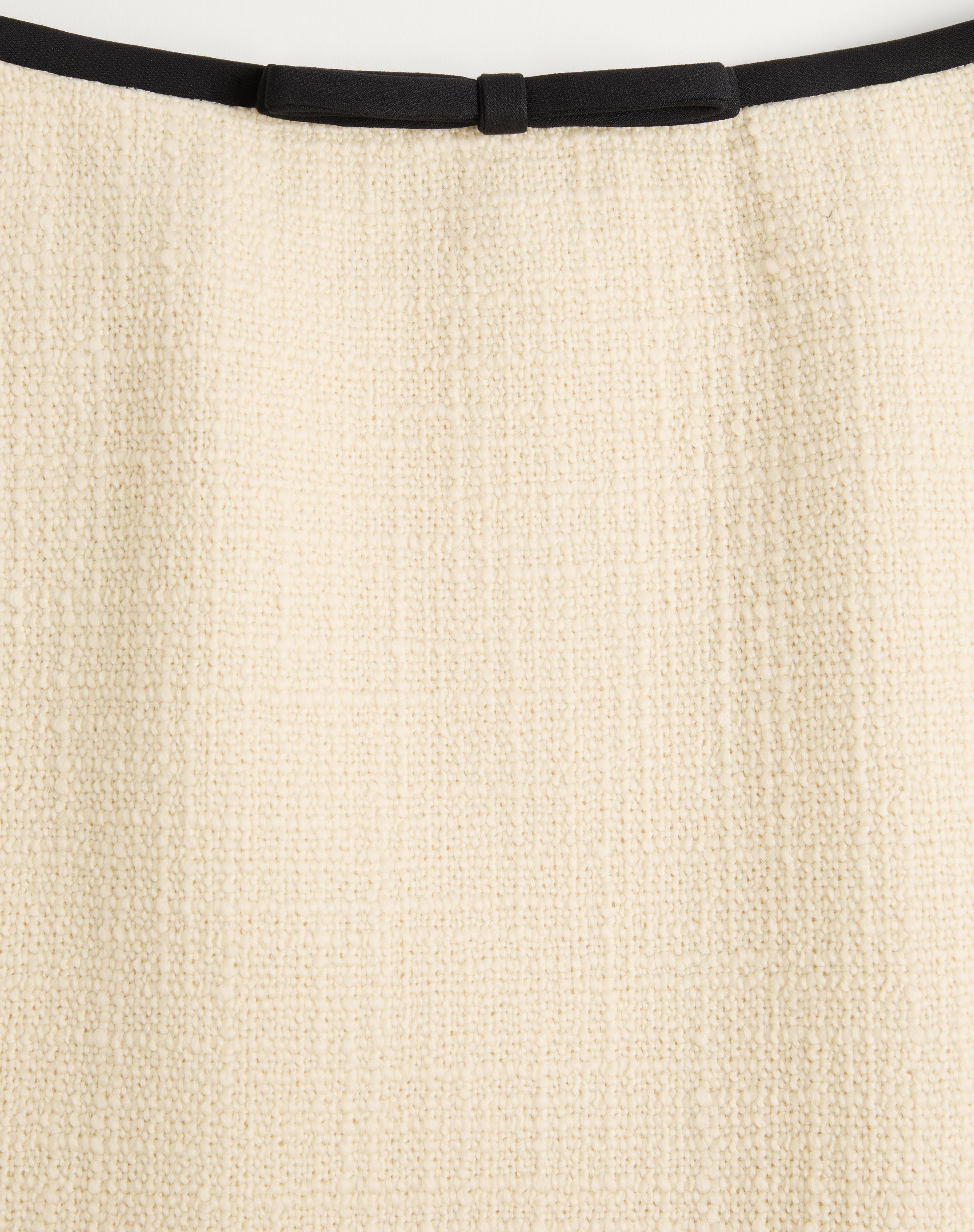 PLAIN WOOL TWEED SKIRT - 6